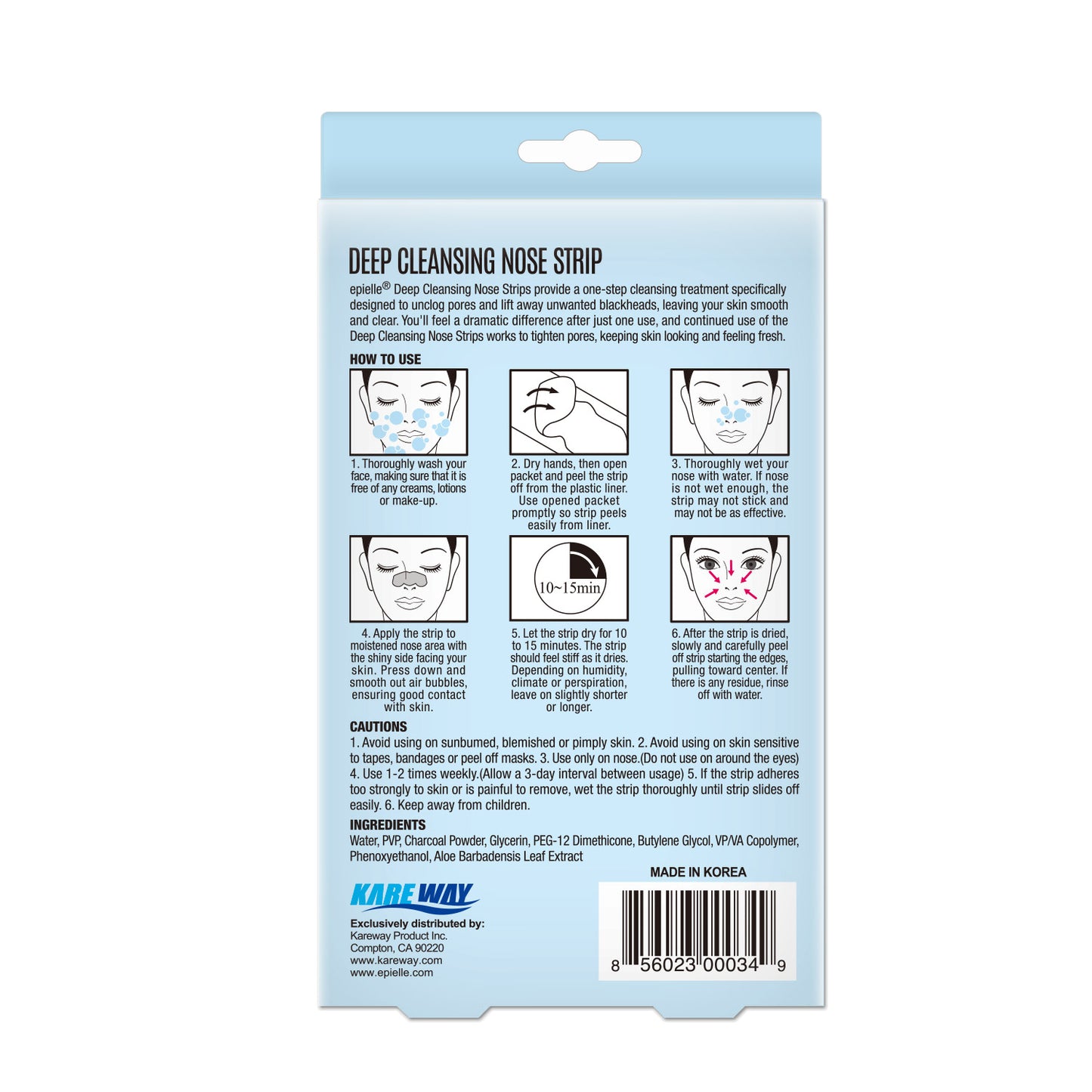epielle Deep Cleansing Original Nose Strip Blackhead Remover | 3ct
