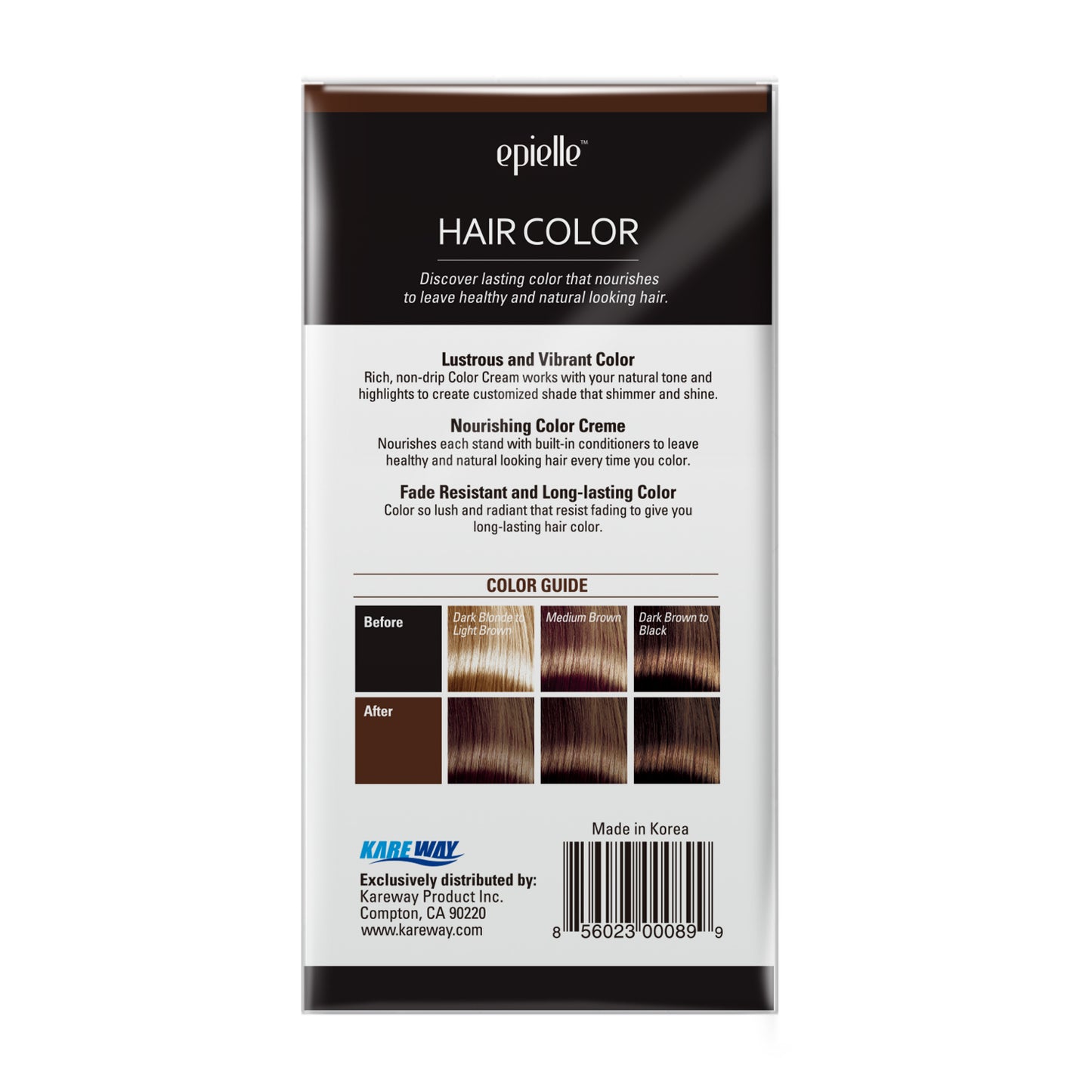 epielle Hair Dye Color for Women - Dark Brown
