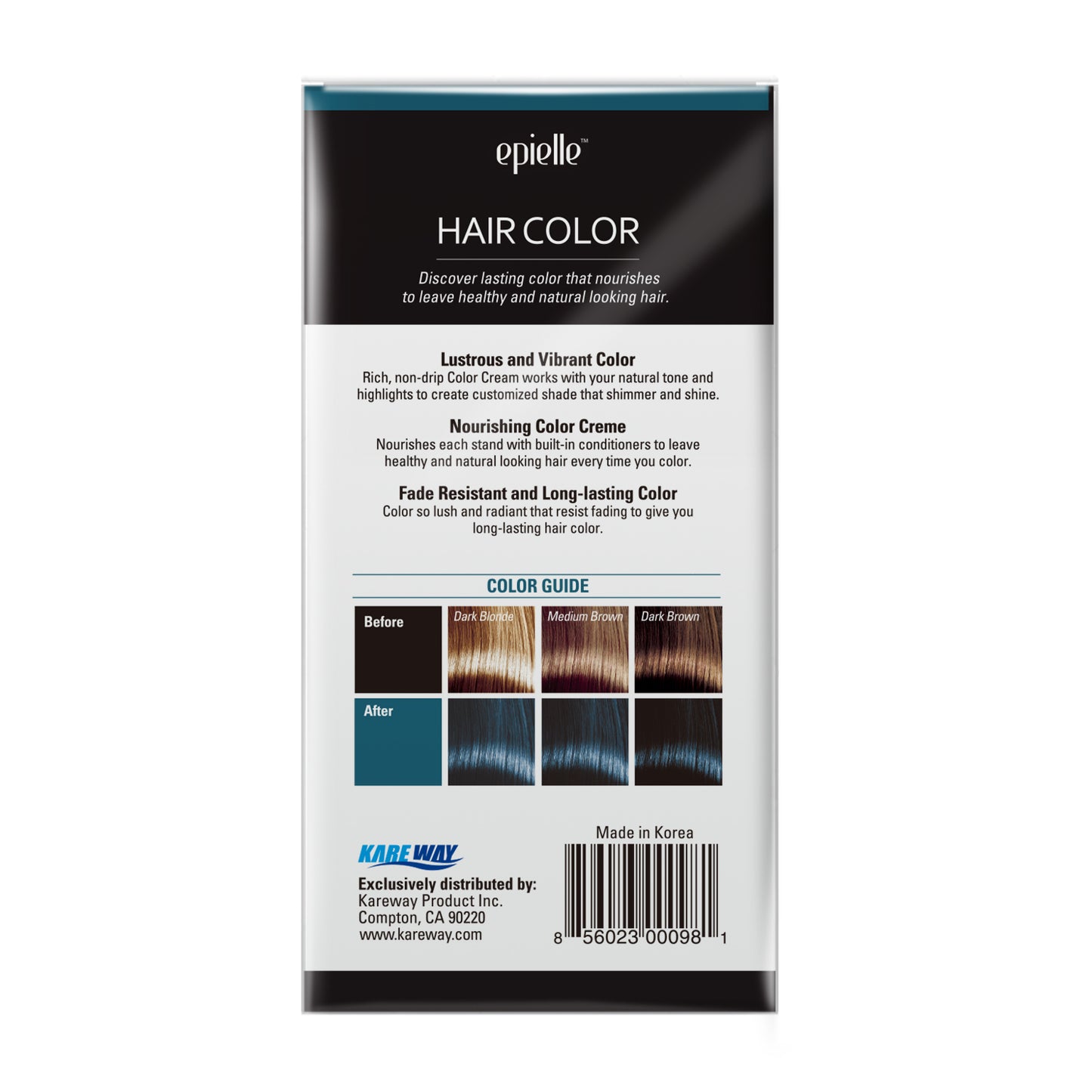 epielle Hair Dye Color for Women - Blue Black