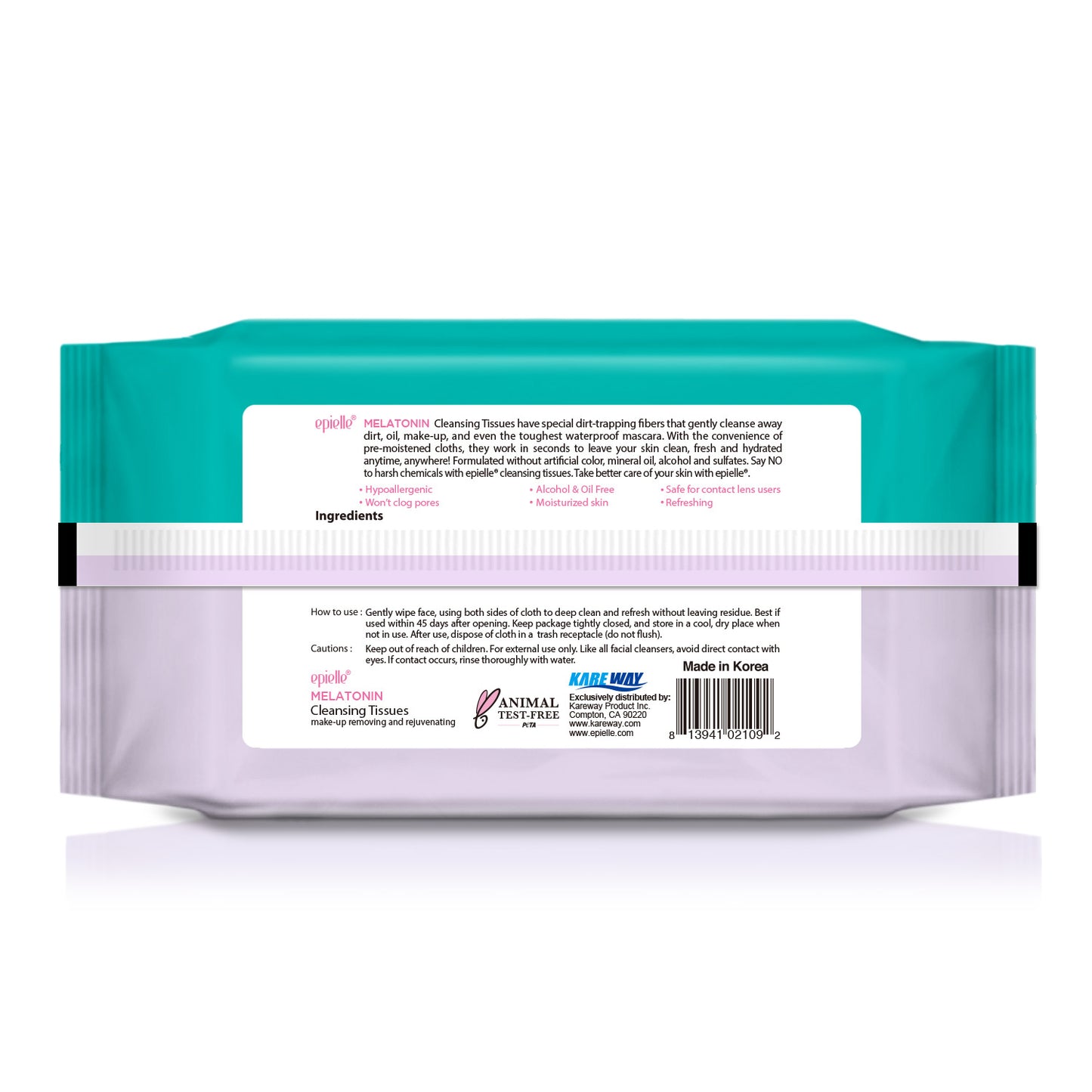 Epielle Melatonin Makeup Remover Cleansing Tissues | 60ct