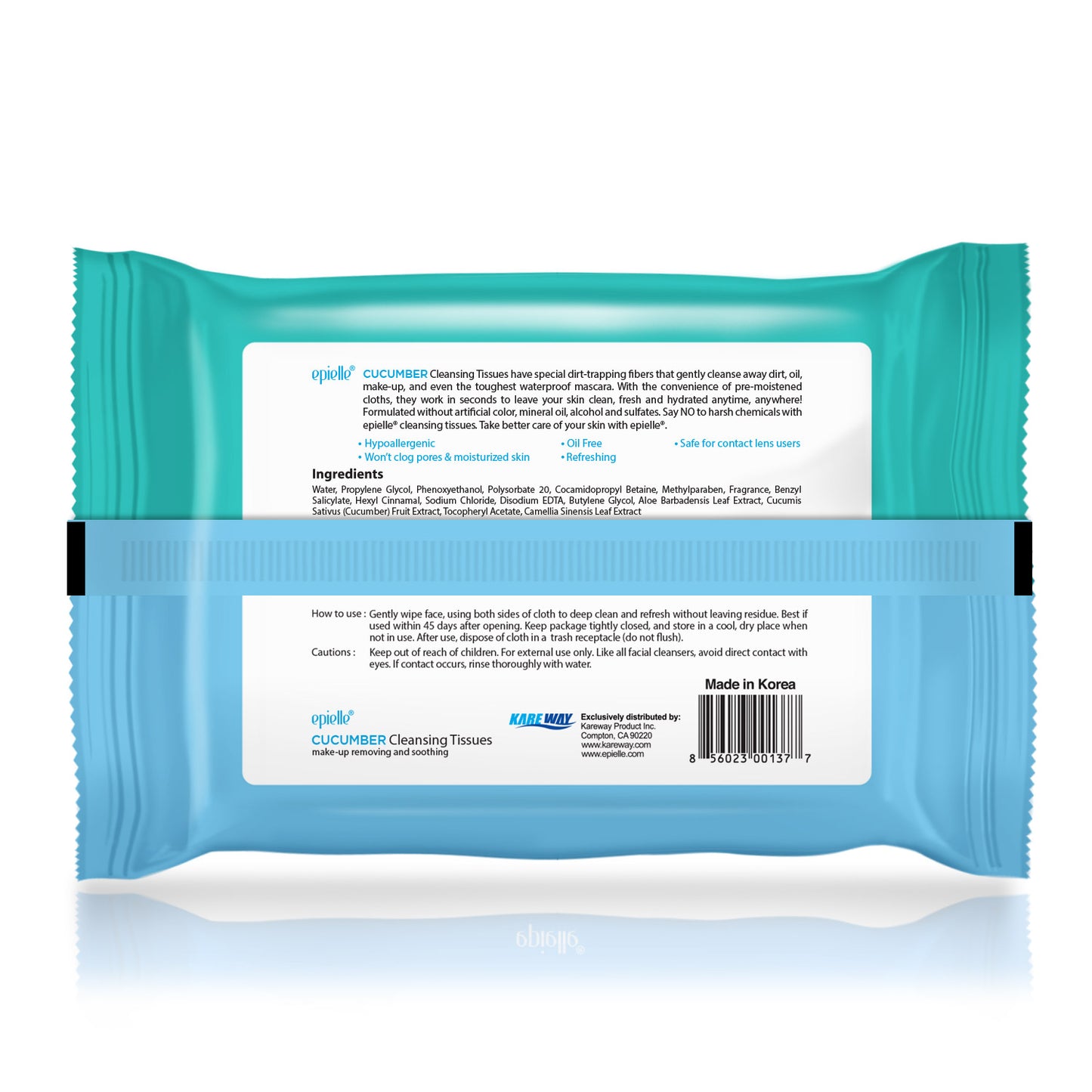 epielle Cucumber Makeup Removing Cleansing Tissues | 30ct