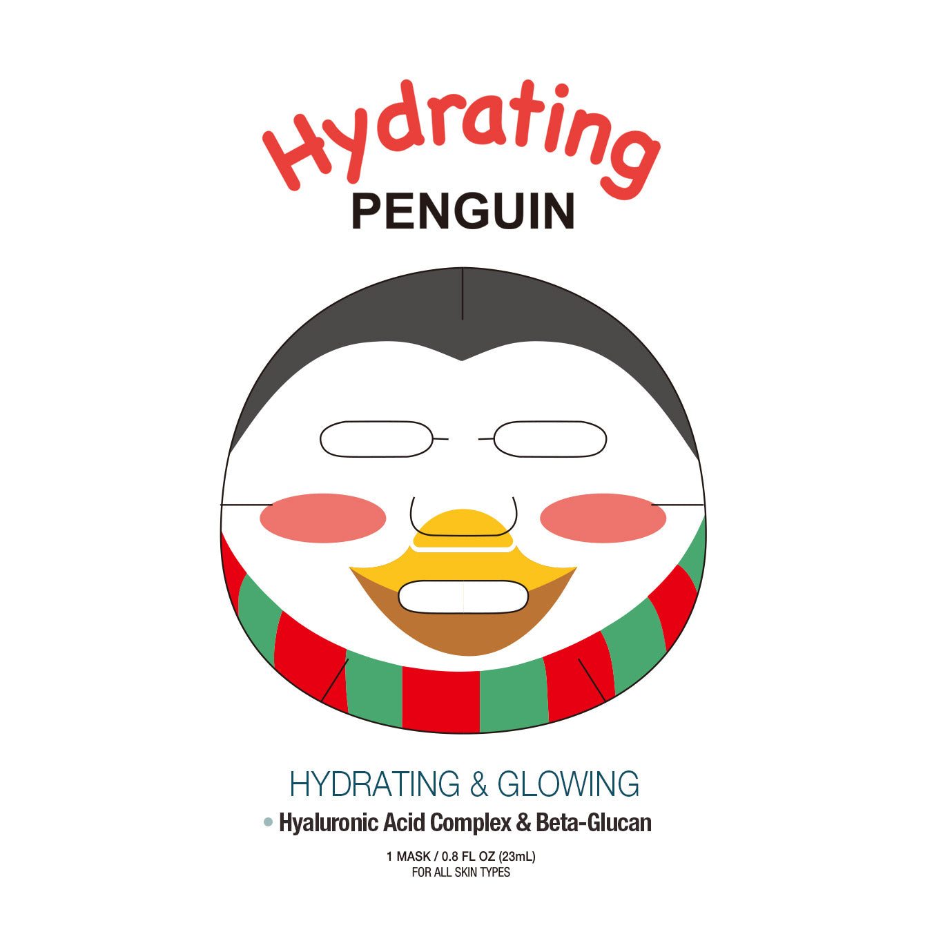 Penguin Character Sheet Mask | Hydrating + Glowing