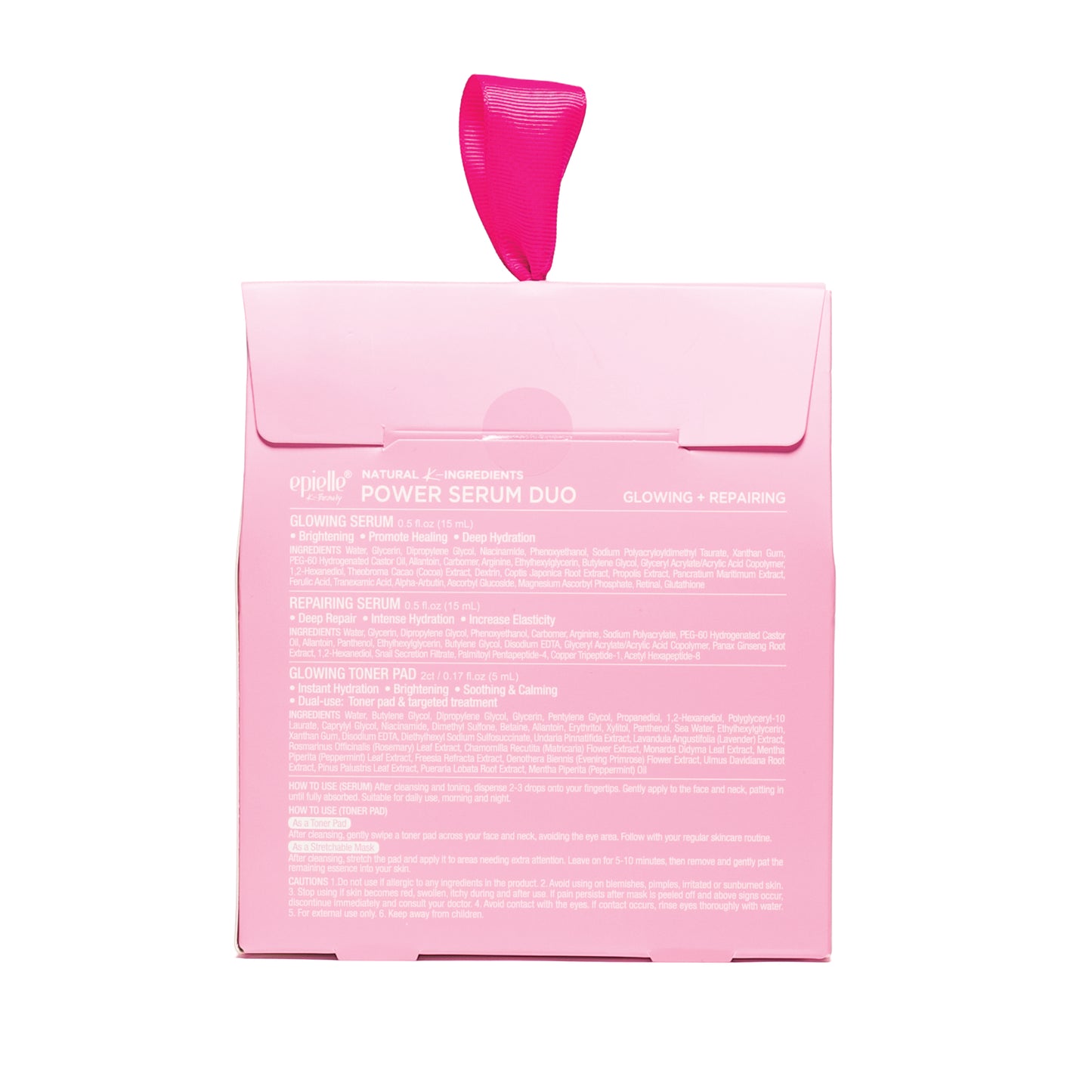 Epielle Power Serum Duo 3 pk | Glowing & Repairing Serums & 2 Glowing Toner Pads