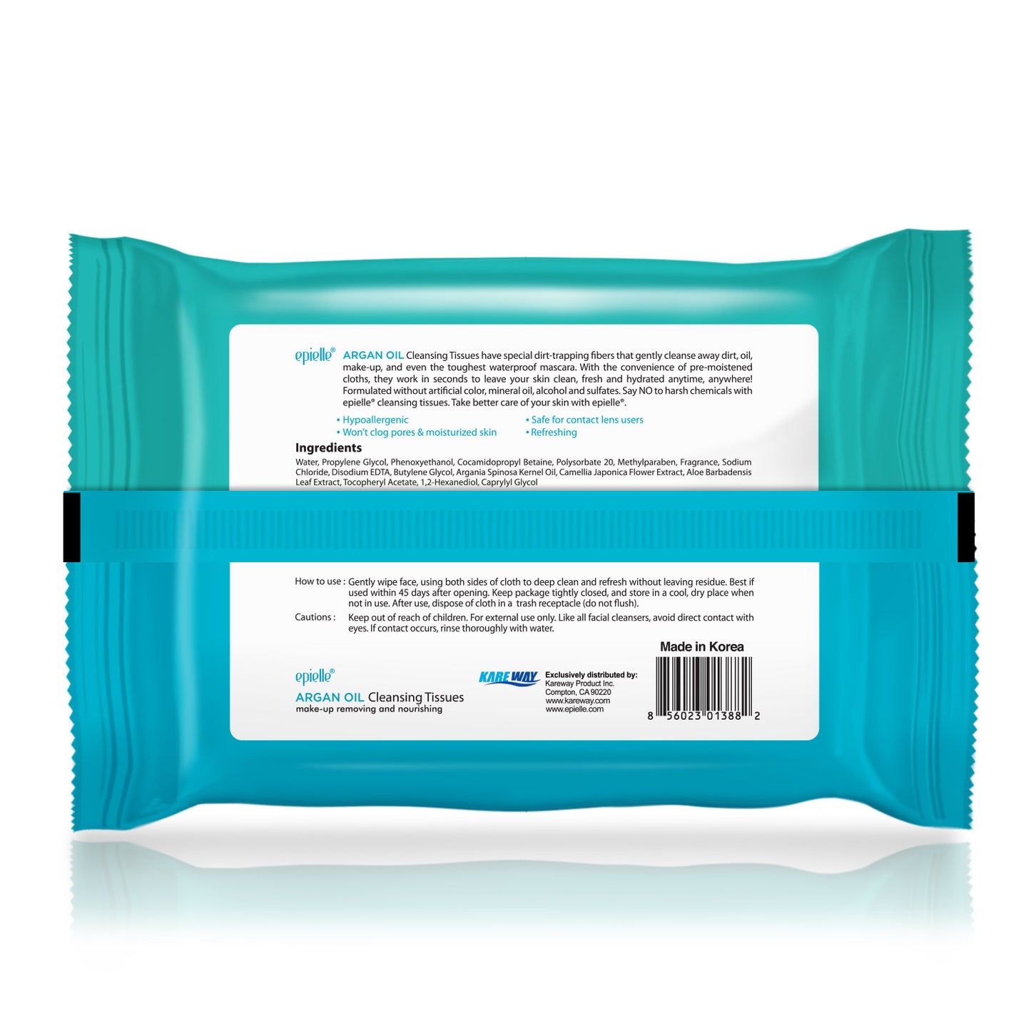 Epielle Argan Oil Makeup Removing Cleansing Tissues | 30ct