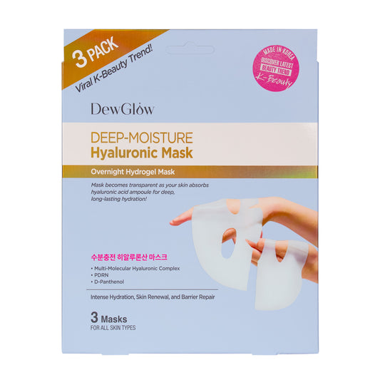 DewGlow Deep Hydrating Hyaluronic Acid Hydrogel Mask | 3pk