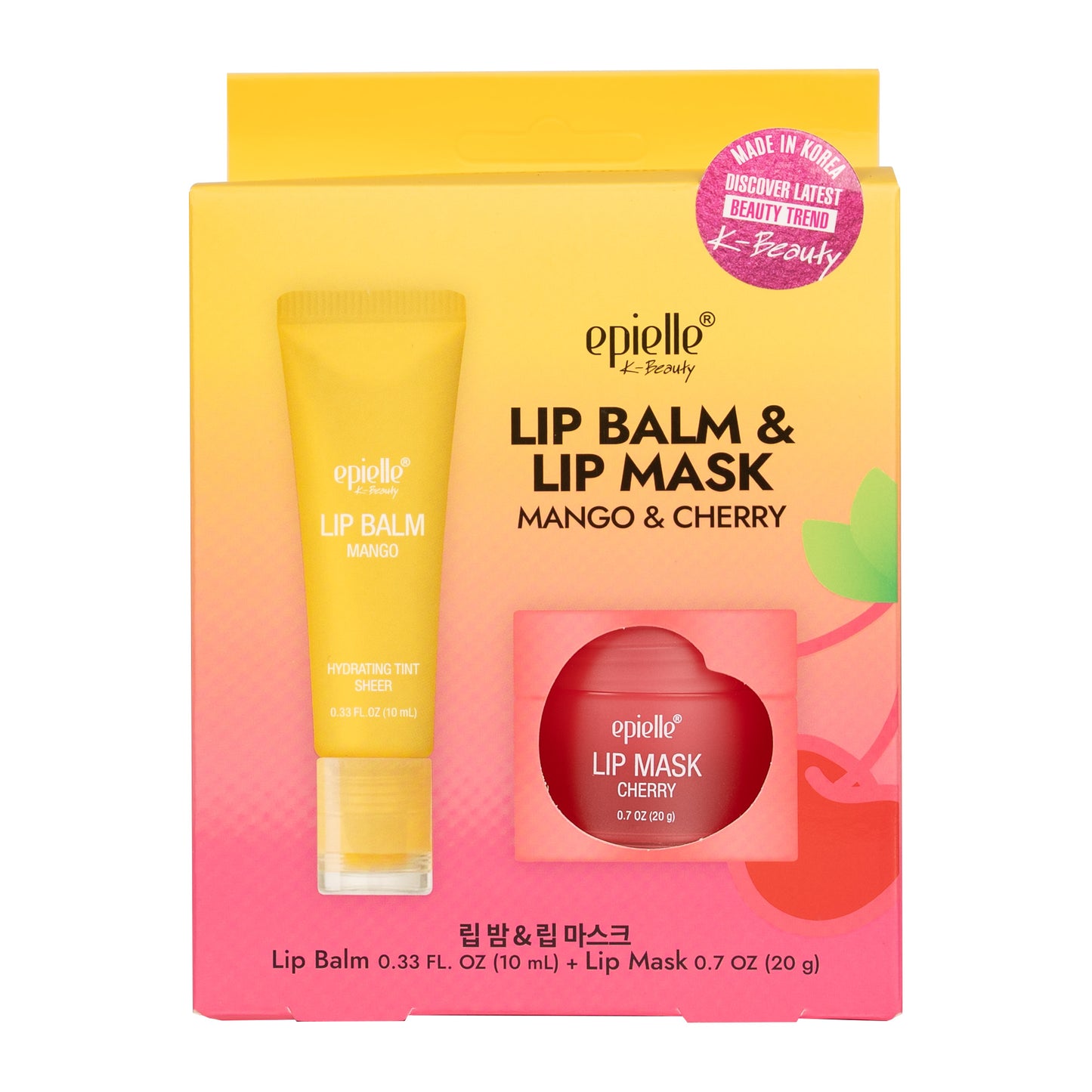 Epielle Lip Balm & Mask Duo | Mango Lip & Cherry Mask