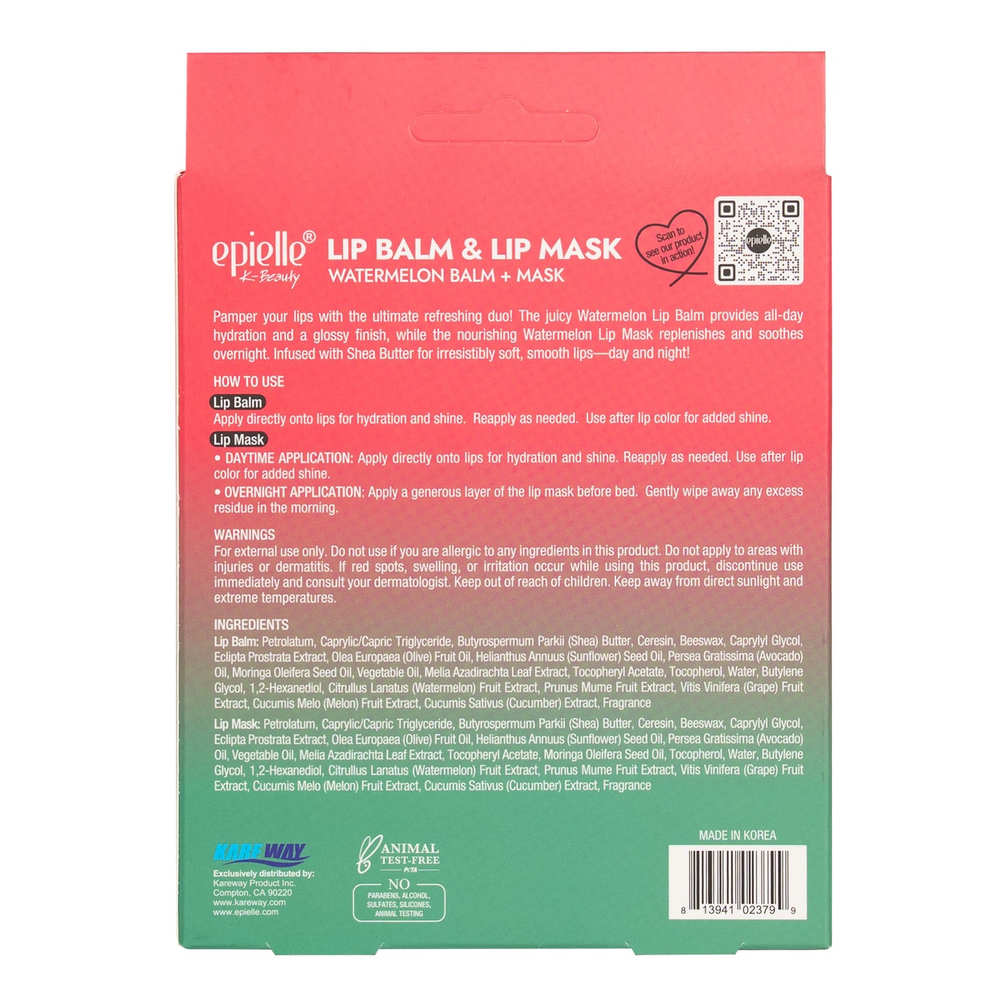 Epielle Lip Balm & Scrub Duo | Watermelon Lip & Mask