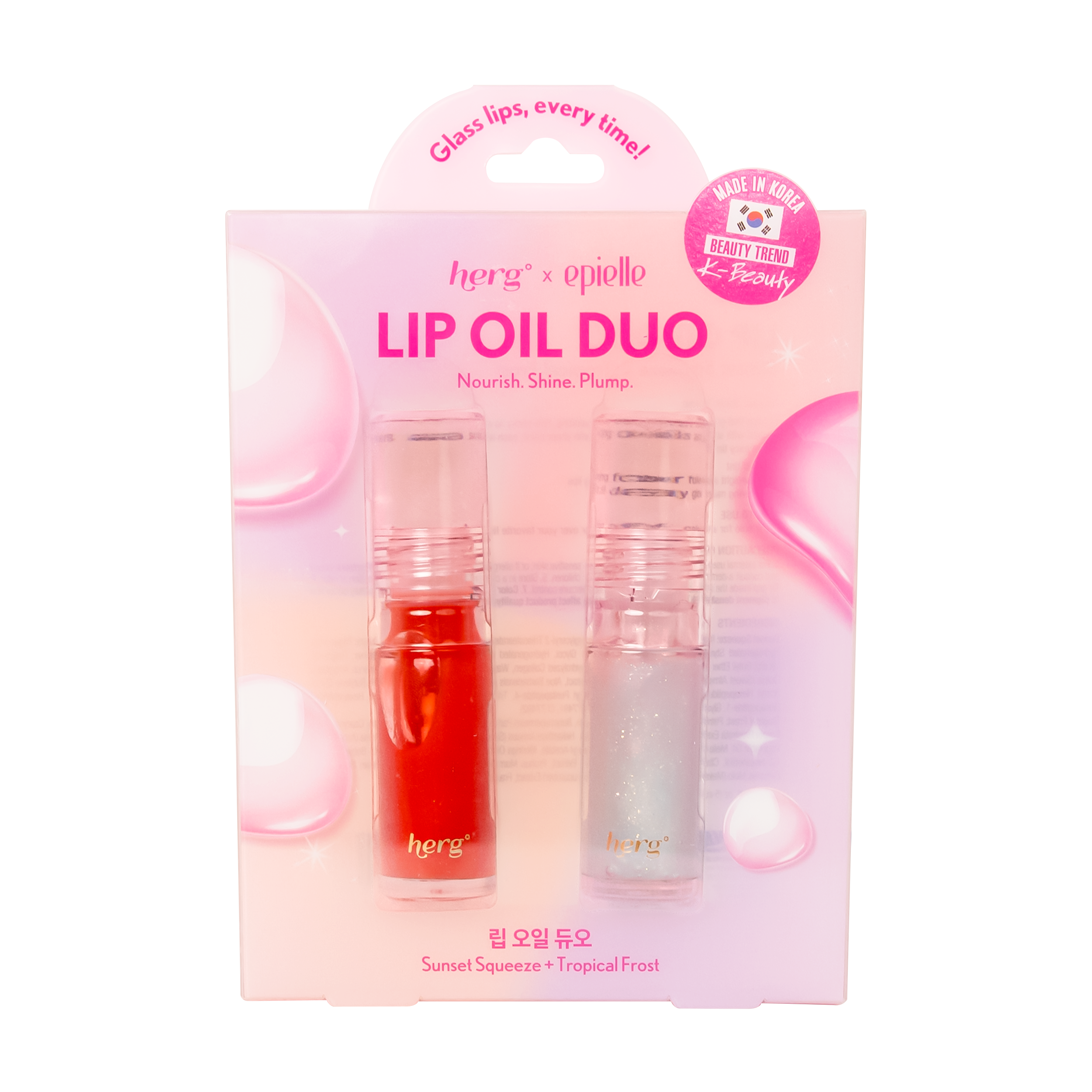 epielle x herg Lip Oil Duo | Sunset Squeeze + Tropical Frost – Kareway
