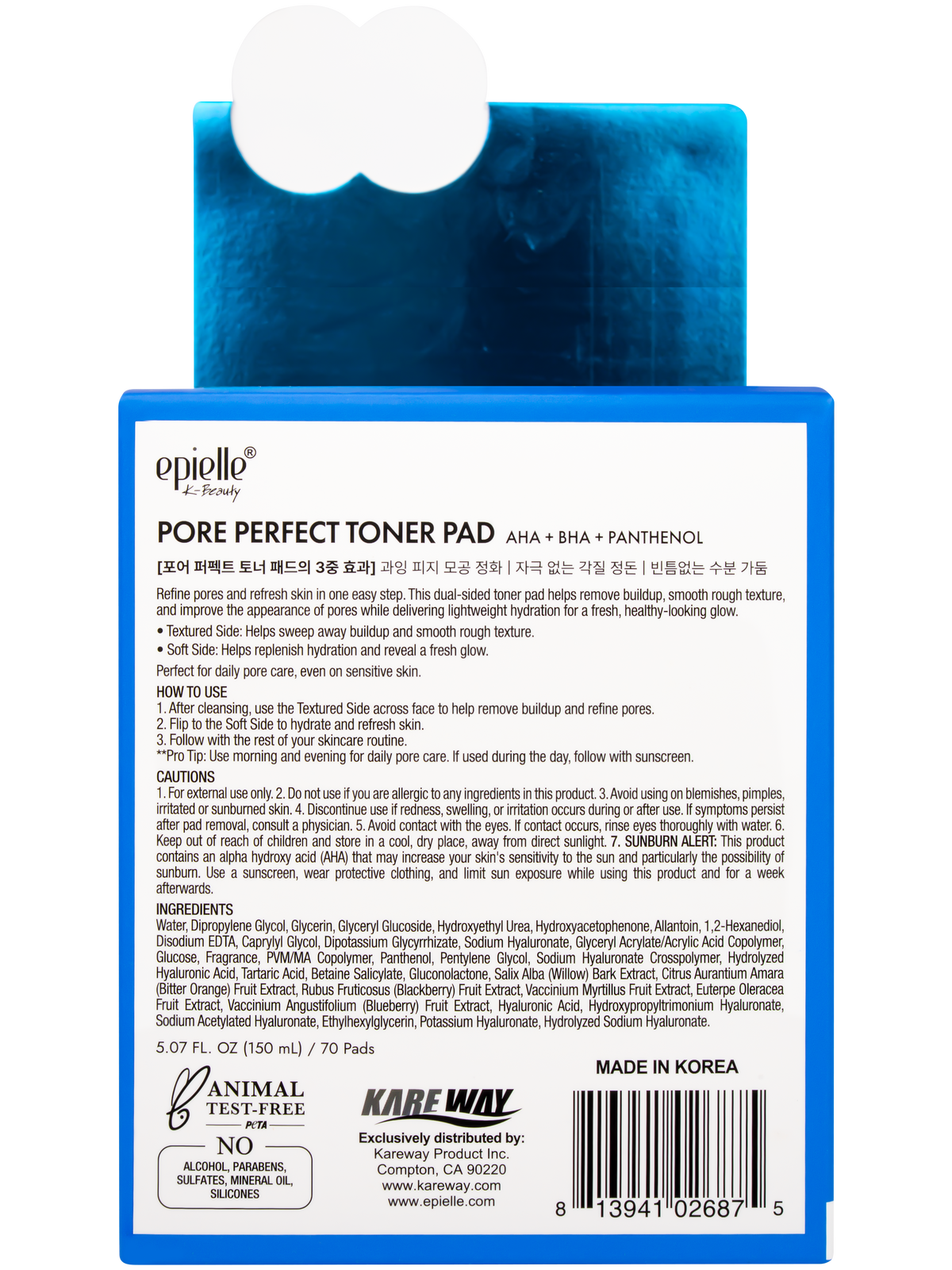 Pore Perfect Toner Pad | AHA + BHA + Panthenol