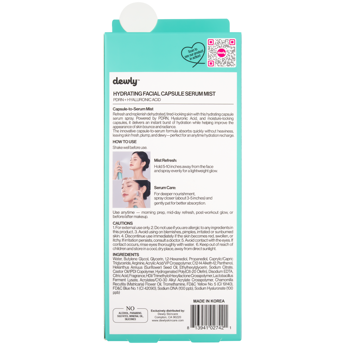 2742_dewly Hydrating Facial Capsule Serum Mist_KSH