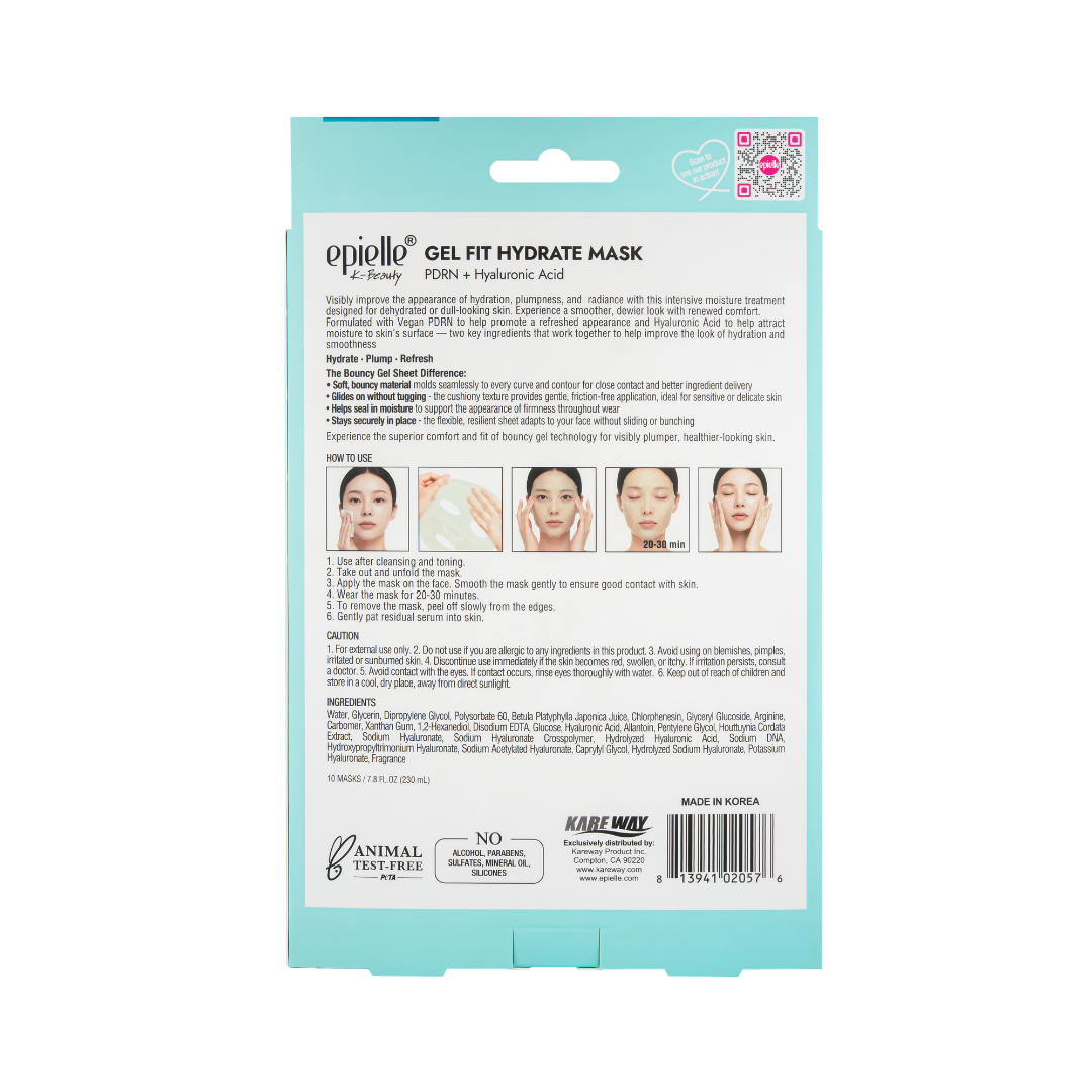 Gel Fit Hydrate Mask | PDRN + Hyaluronic Acid | 10 Count