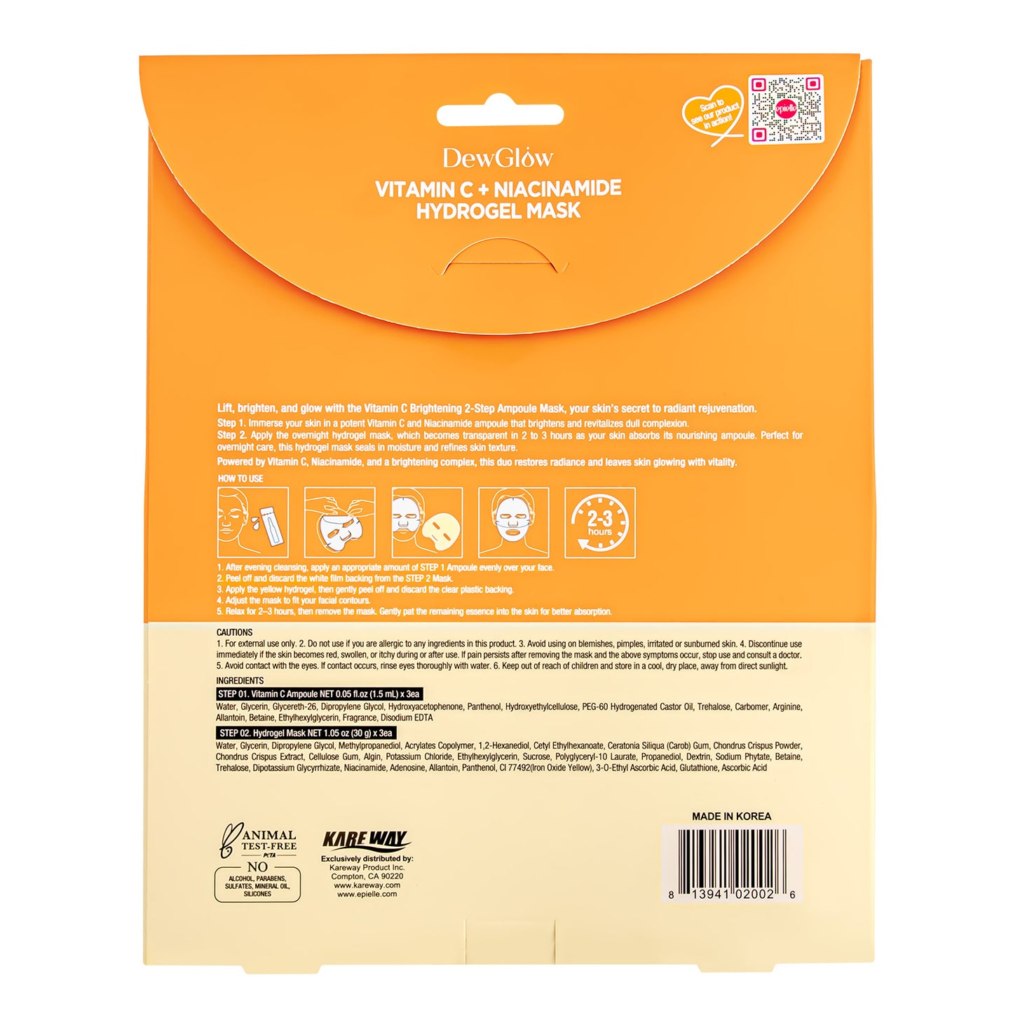 DewGlow Vitamin C + Niacinamide Hydrogel Mask