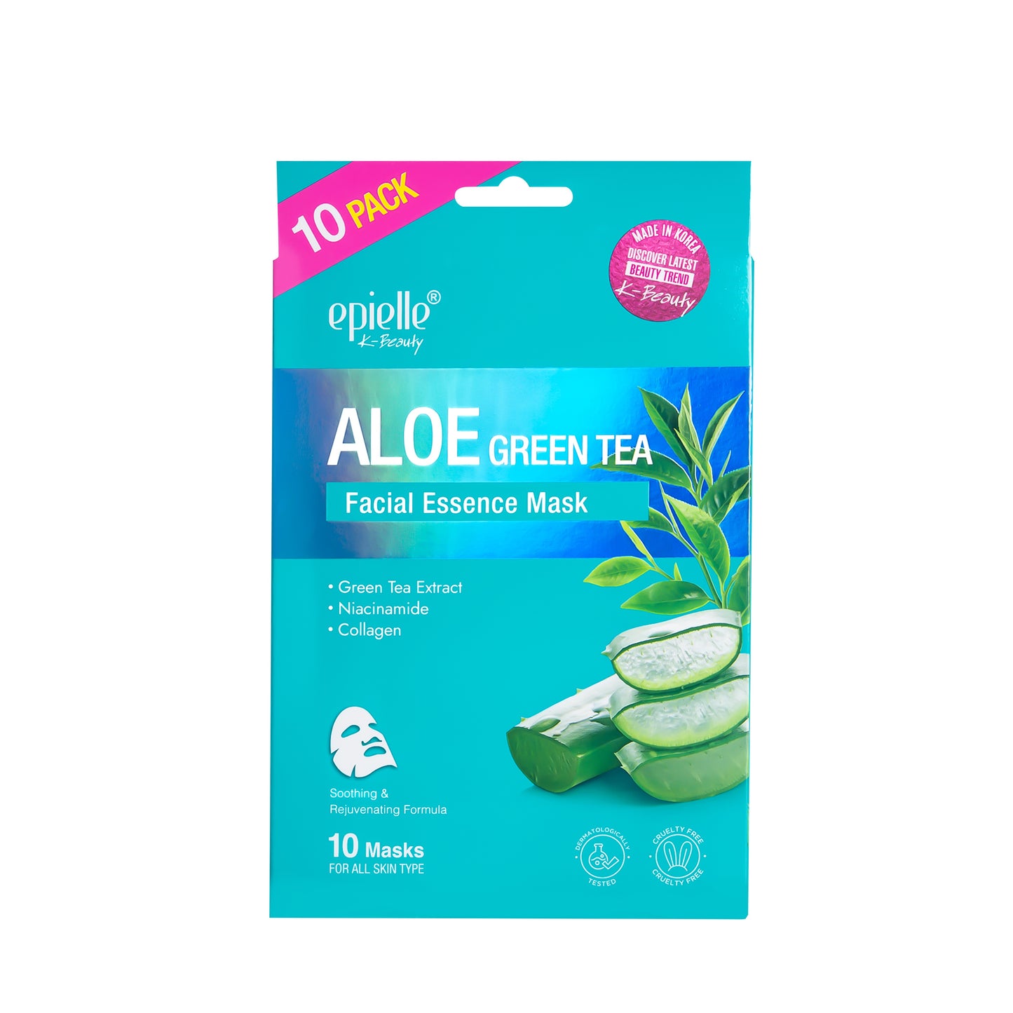 Epielle Facial Soothing Aloe Mask | 10ct
