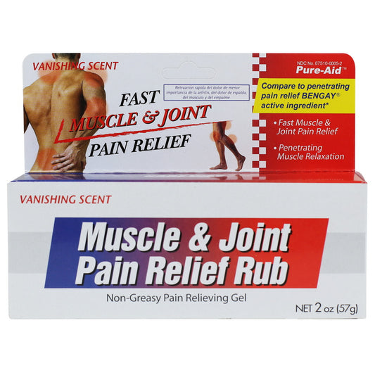 Pure-Aid Muscle & Joint Pain Relief Rub | 2oz