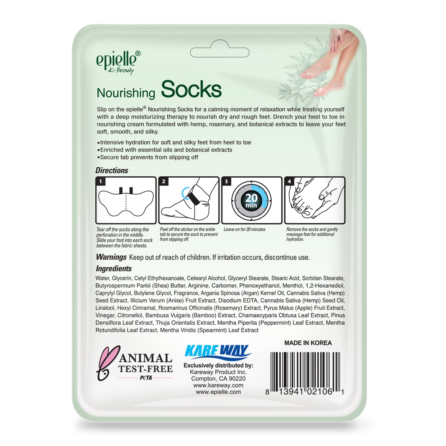 epielle Hemp and Rosemary Nourishing Socks