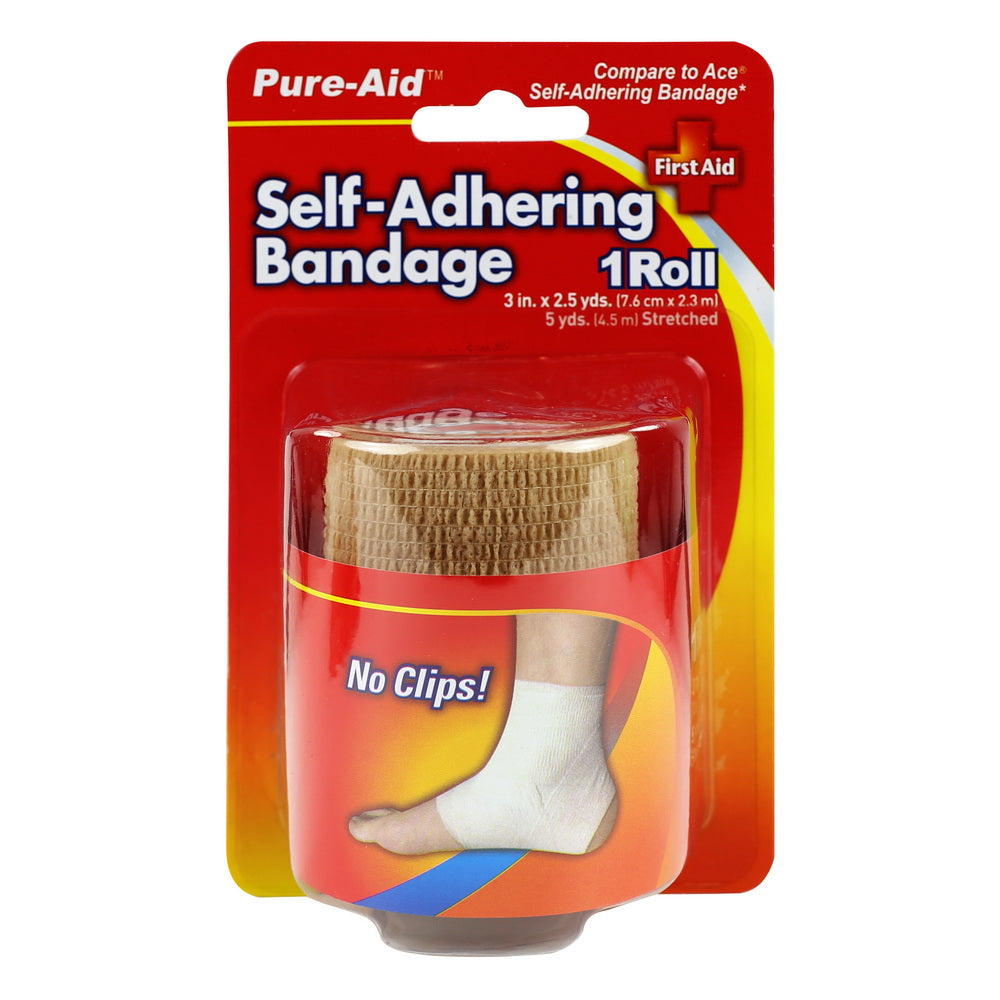 Pure-Aid Assorted Self-Adhering Bandage | 4 Rolls