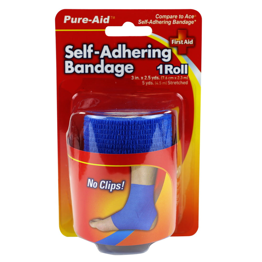 Pure-Aid Assorted Self-Adhering Bandage | 4 Rolls
