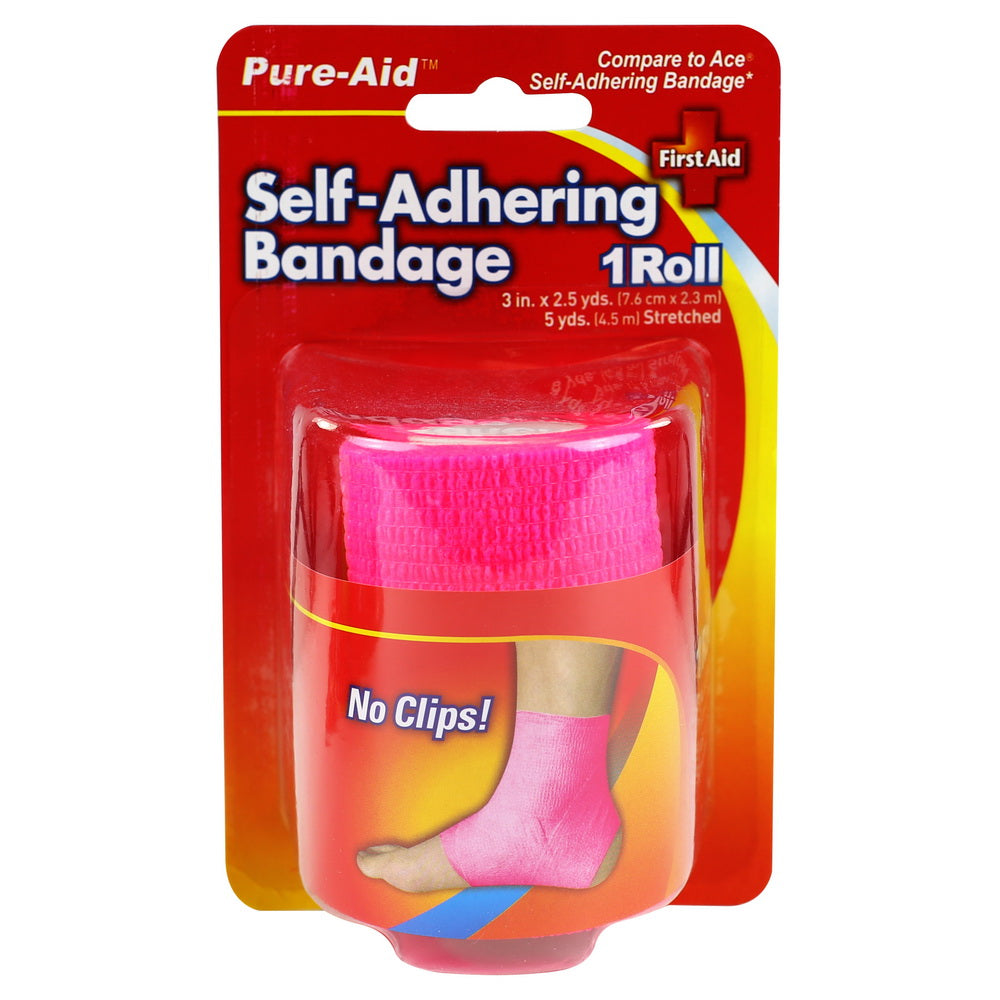 Pure-Aid Assorted Self-Adhering Bandage | 4 Rolls