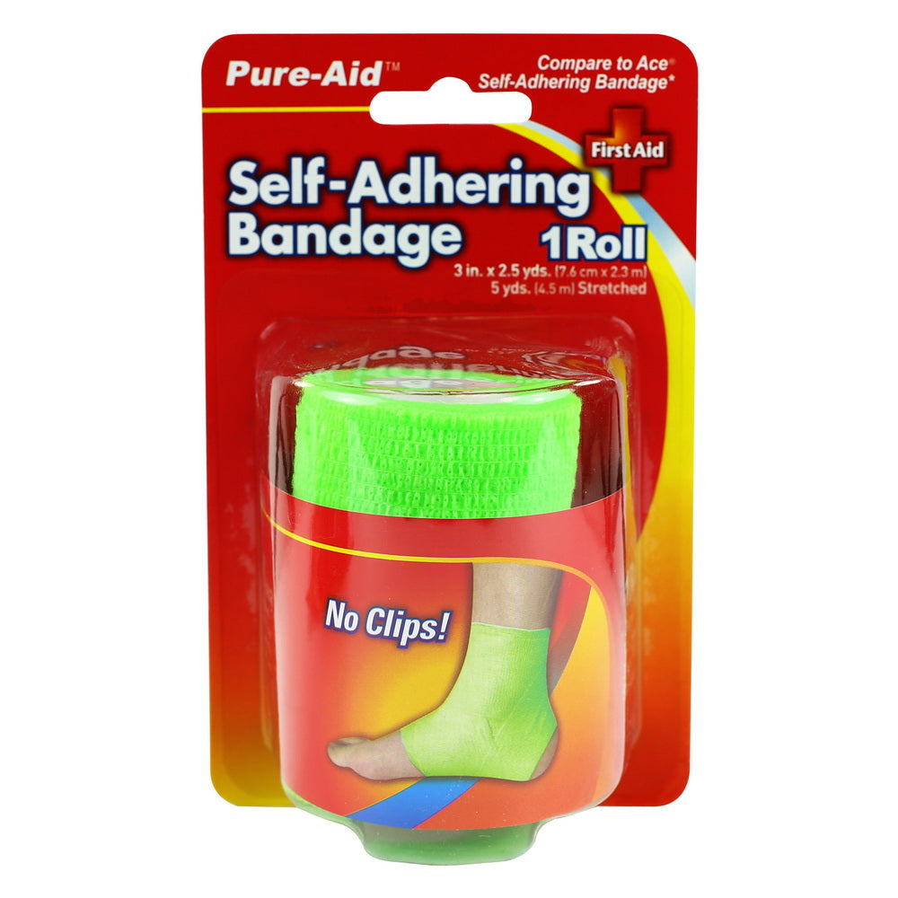 Pure-Aid Assorted Self-Adhering Bandage | 4 Rolls