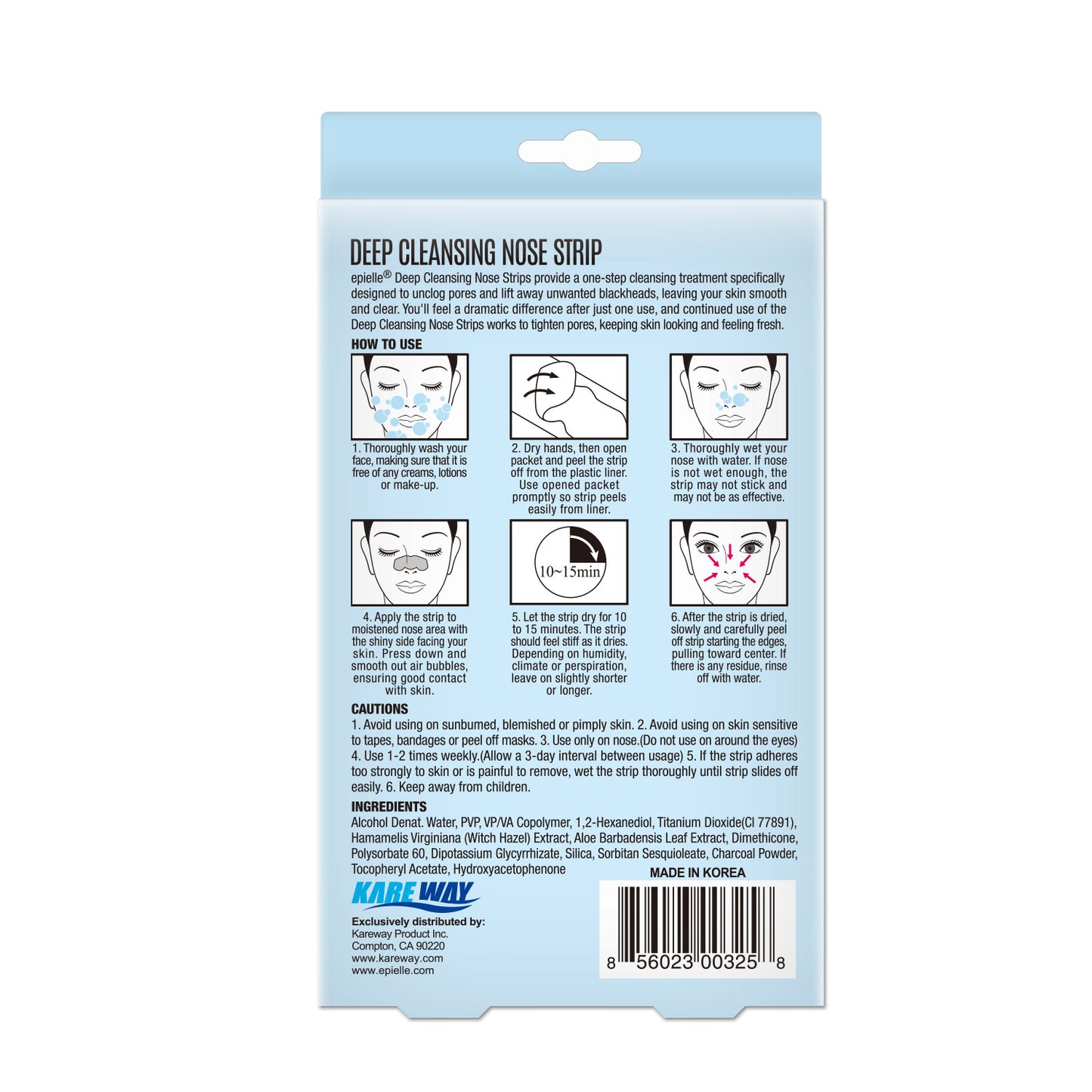 epielle Deep Cleansing Original Nose Strip Blackhead Remover | 6ct