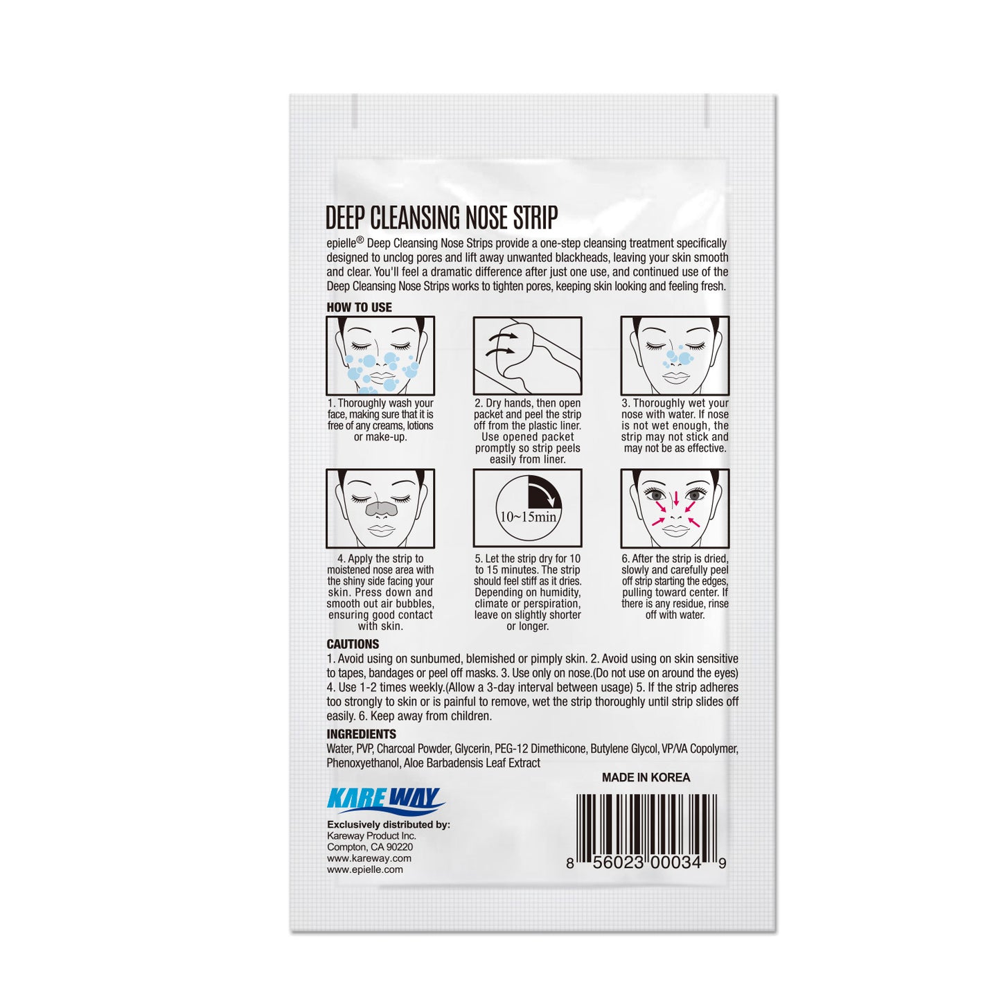 epielle Deep Cleansing Original Nose Strip Blackhead Remover | 6ct