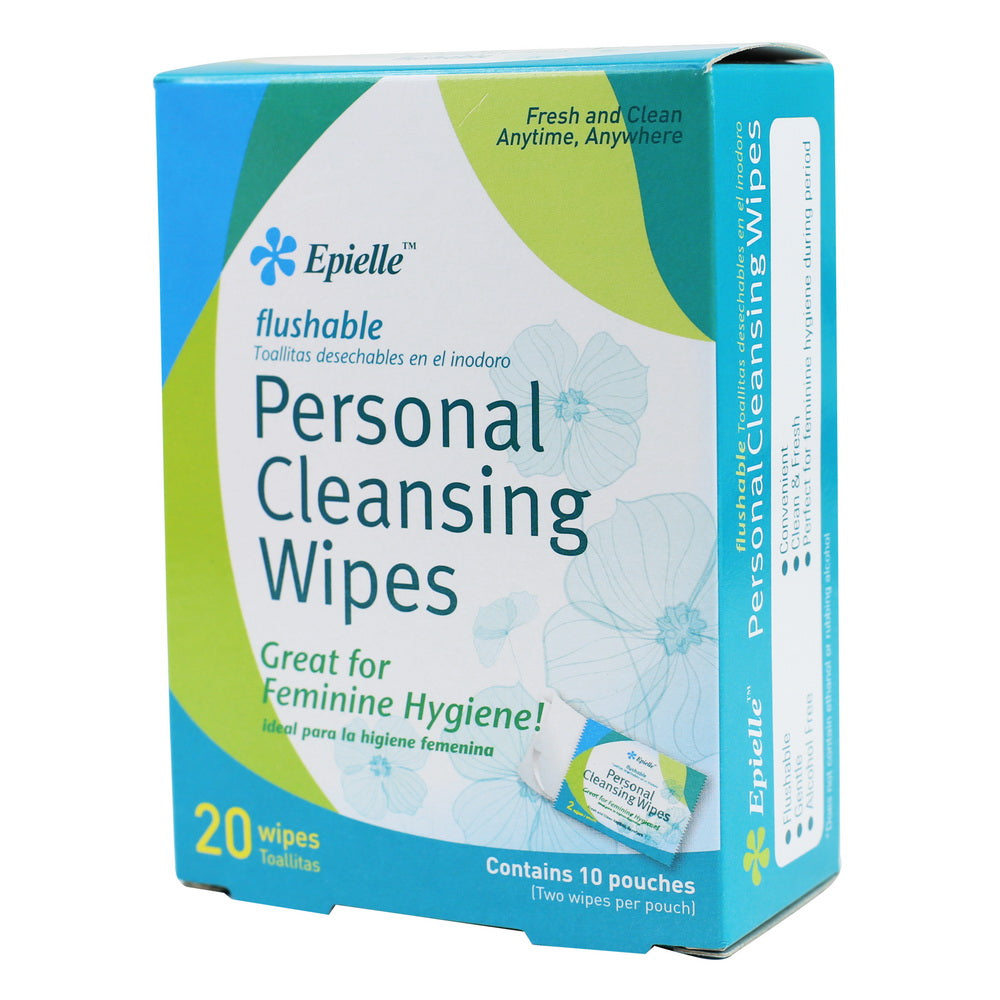 epielle Personal Cleansing Flushable Individual Wipes | 20ct