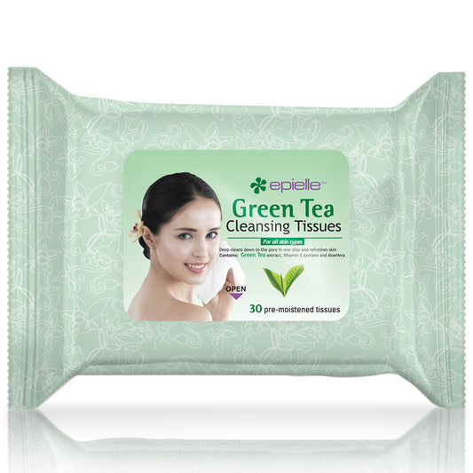 epielle Green Tea Facial Cleansing Tissues | 30ct
