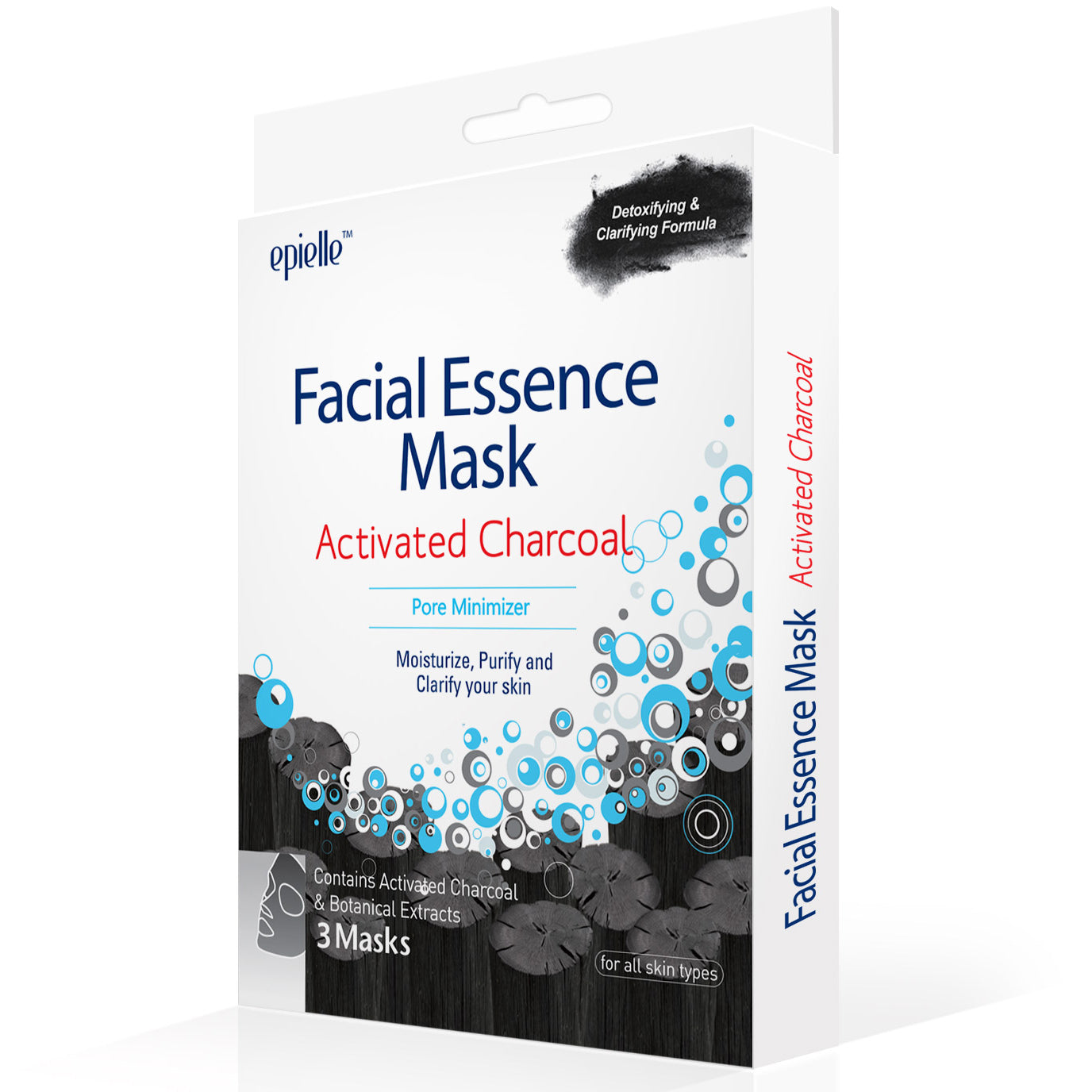 epielle Charcoal Facial Essence Mask | 3ct