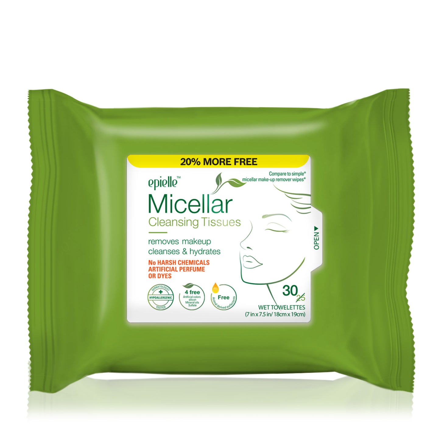 epielle Micellar Cleansing Tissues | 30ct