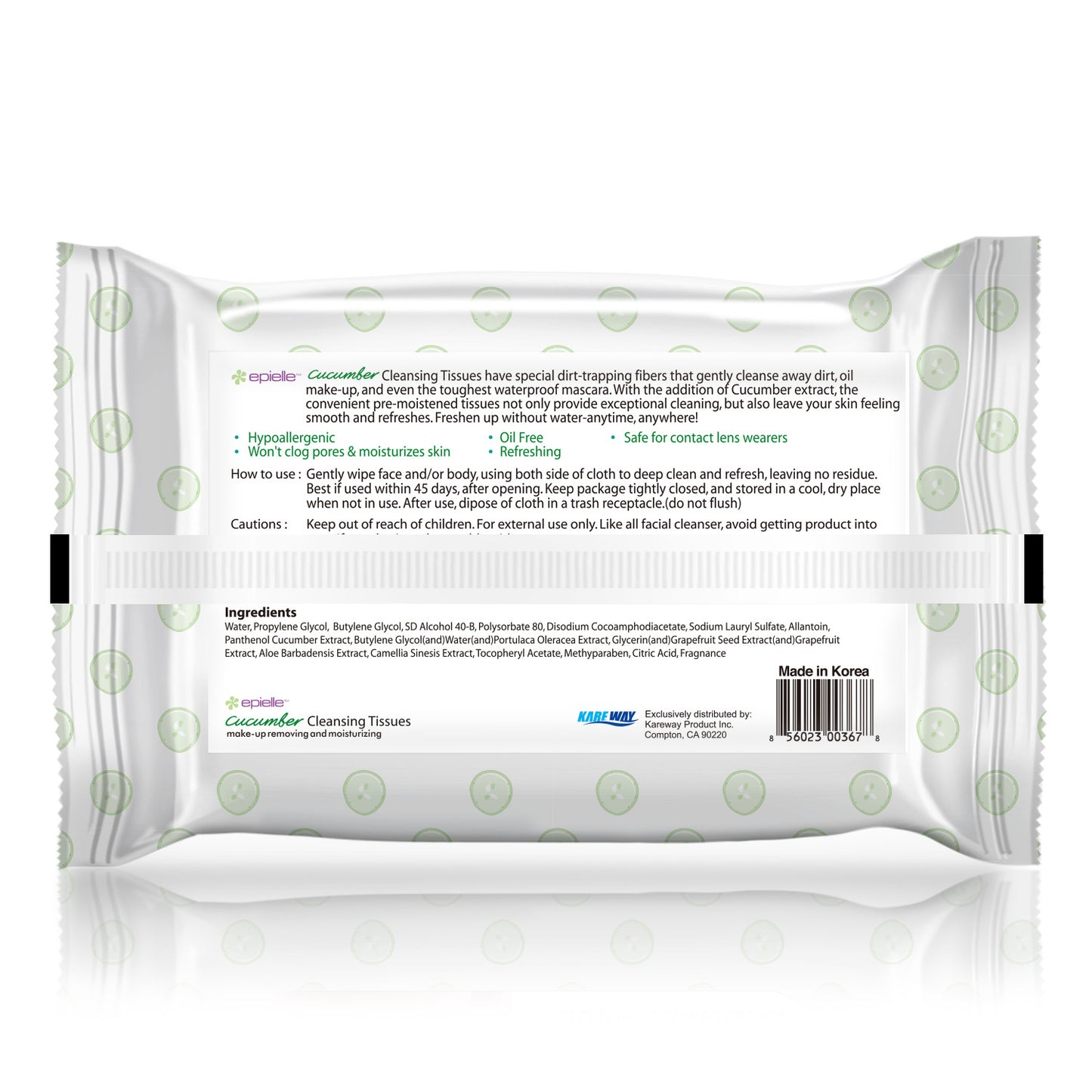 epielle Cucumber Facial Cleansing Tissues | 60ct