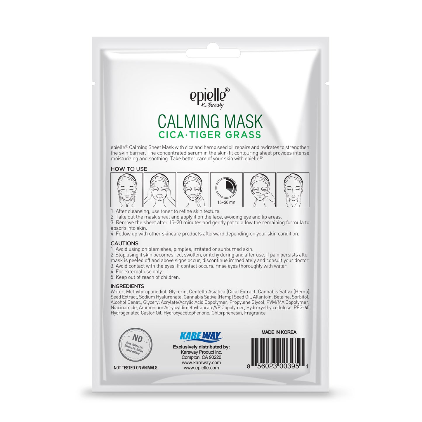 epielle Calming Mask Cica & Tiger Grass Sheet Mask