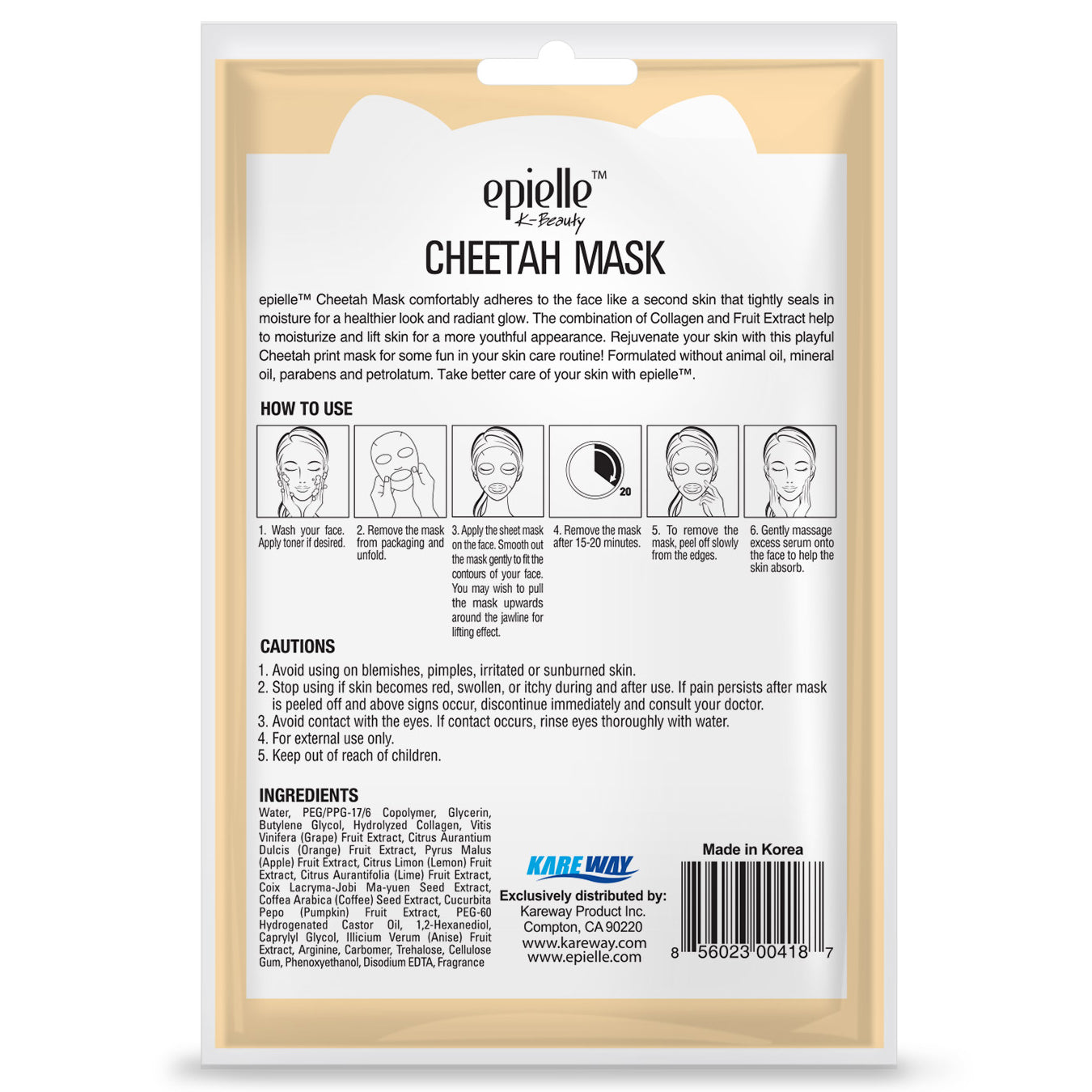 epielle Cheetah Character Mask