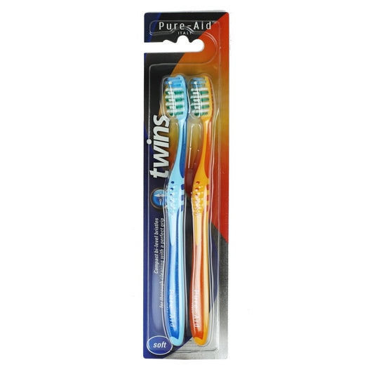 Pure-Aid Twins Italy Toothbrush (Soft) 1 Pack