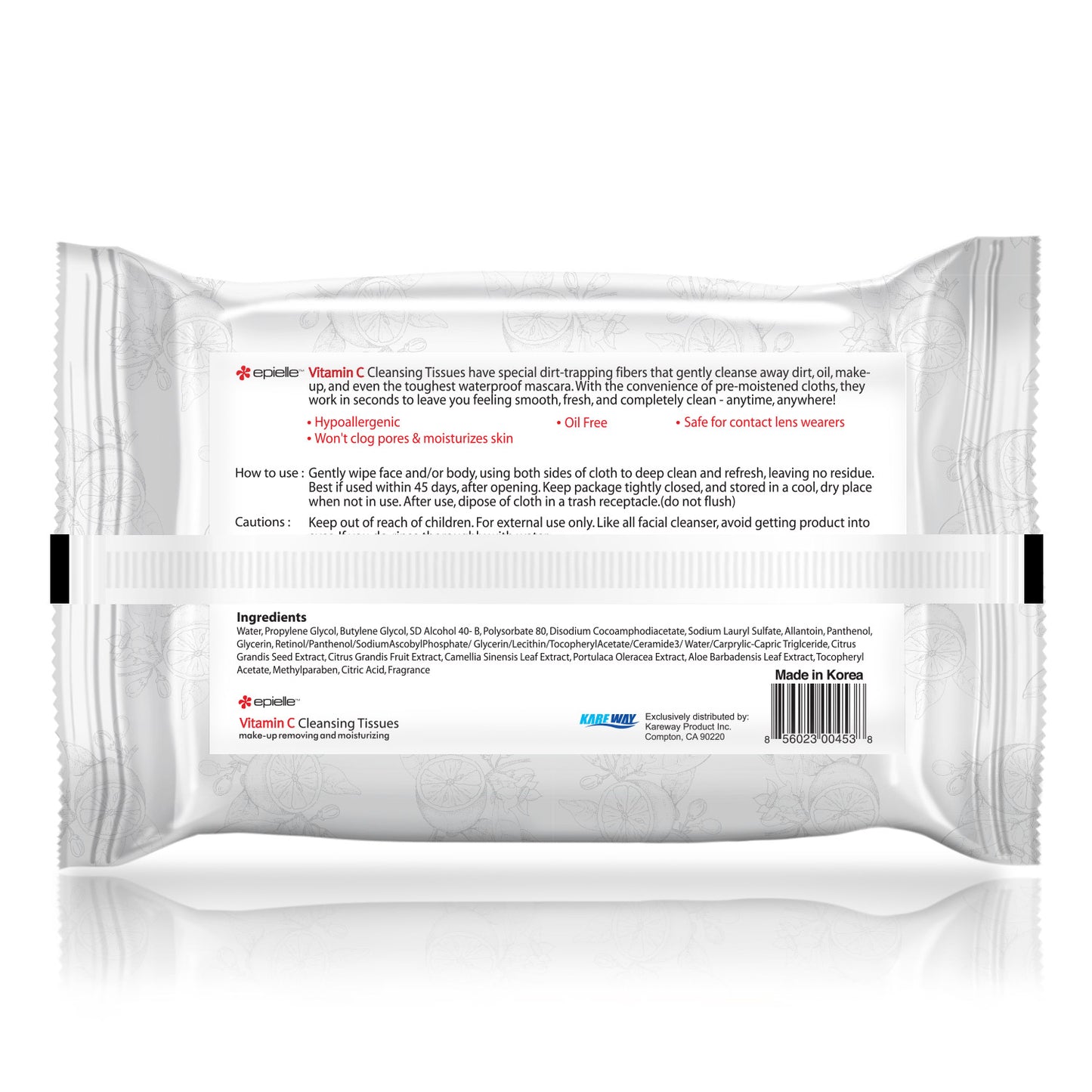 epielle Vitamin C Facial Cleansing Tissues | 60ct