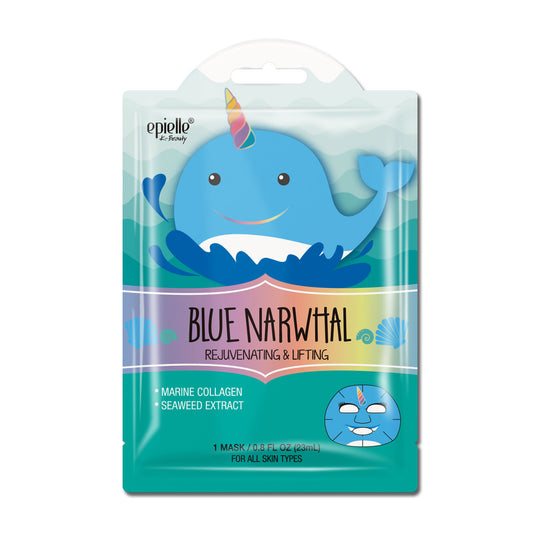 epielle Marine Blue Narwhal Character Sheet Mask