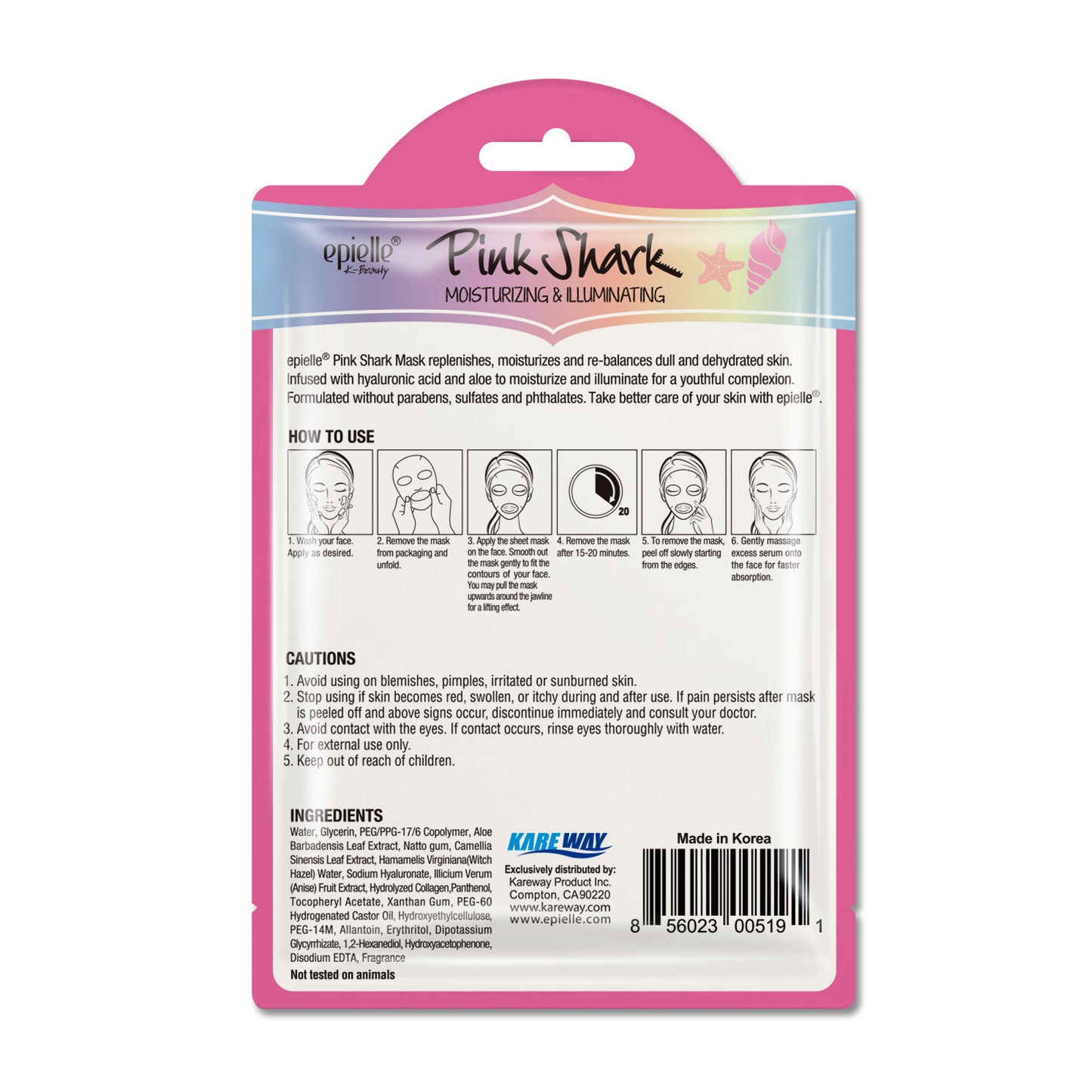 epielle Marine Pink Shark Sheet Mask