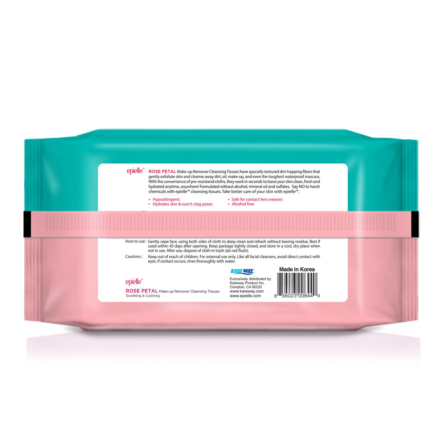 epielle Rose Petal Facial Cleansing Tissues | 60ct