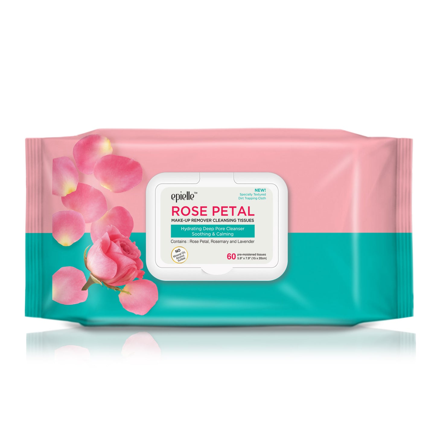 epielle Rose Petal Facial Cleansing Tissues | 60ct