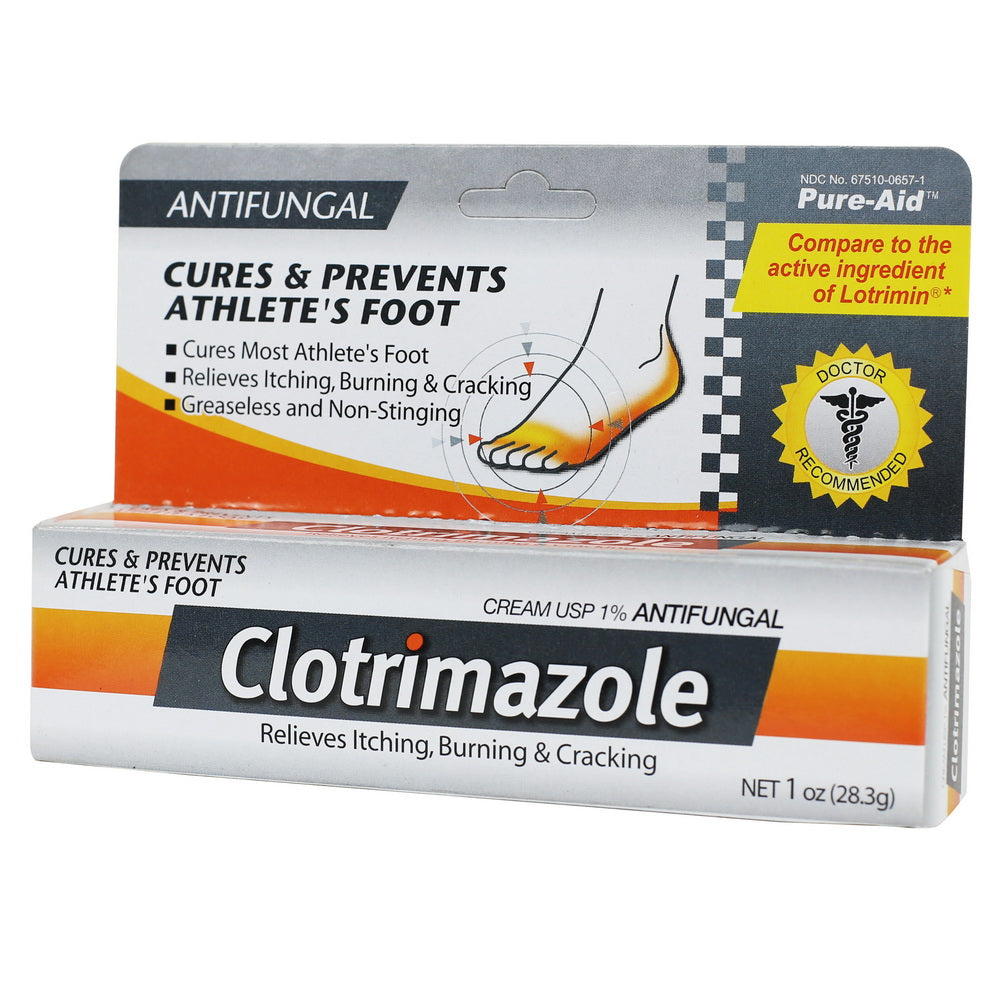 Pure-Aid Clotrimazole Athlete's Foot Cream