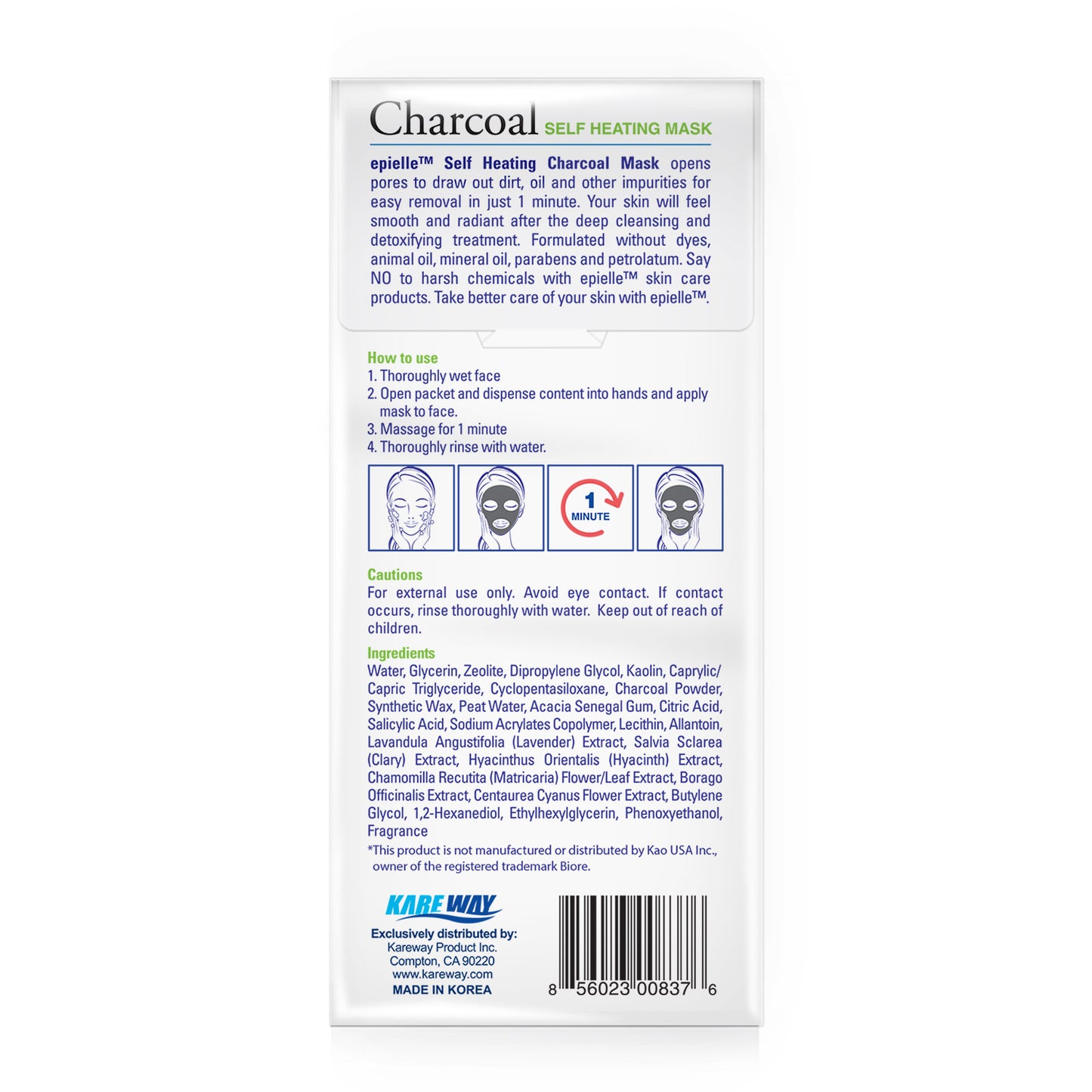 epielle Charcoal Self Heating Mask