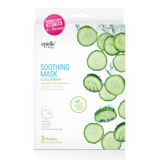 epielle Cucumber Soothing Facial Mask | 3ct