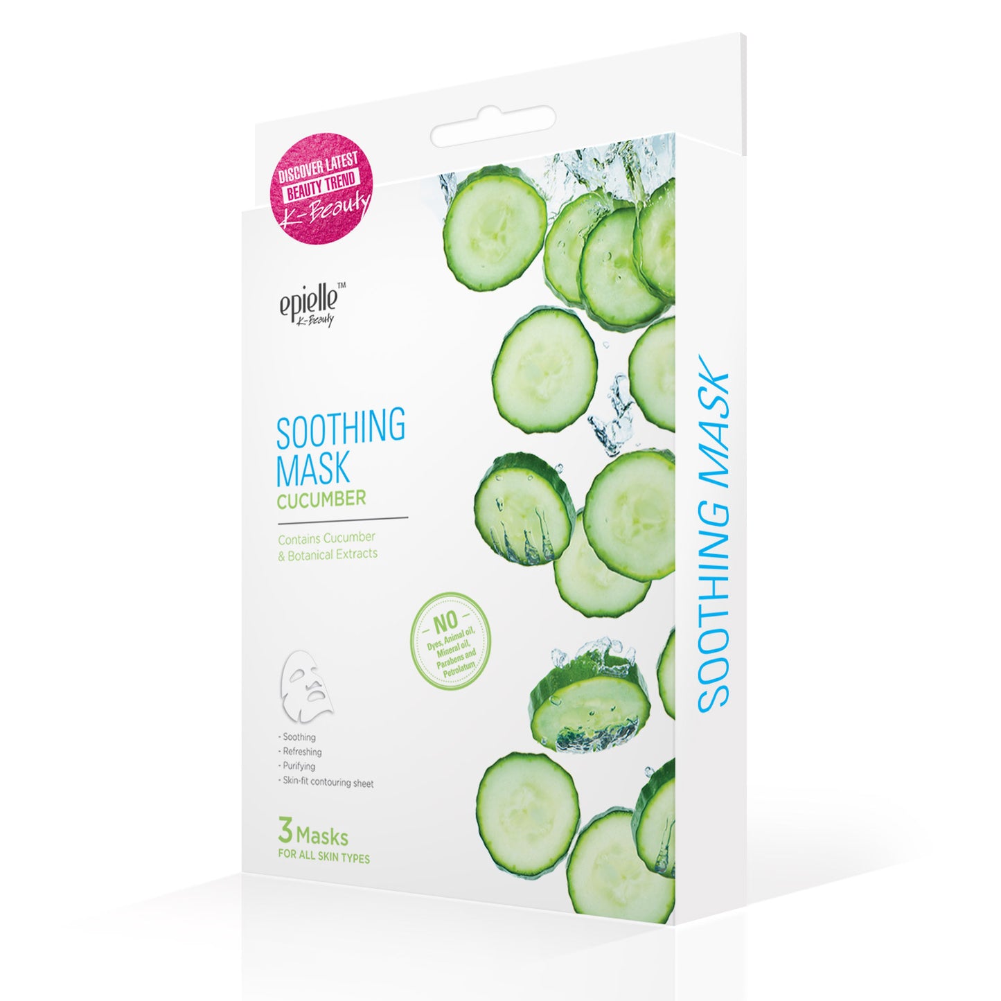 epielle Cucumber Soothing Facial Mask | 3ct