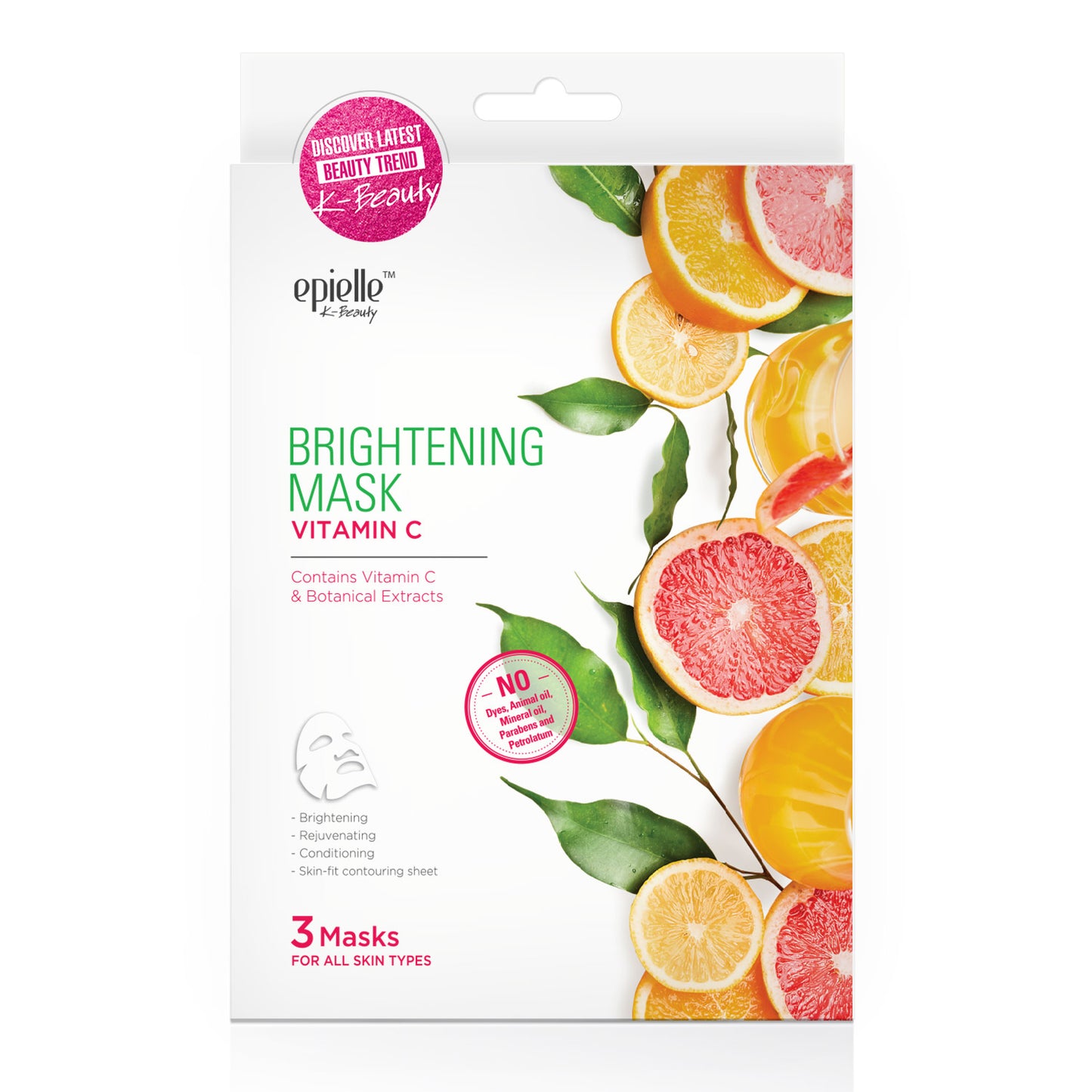 epielle Vitamin C Brightening Facial Mask | 3ct