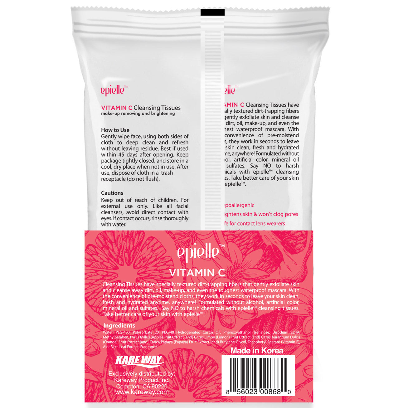 epielle Vitamin C Make-Up Remover Cleansing Tissues | 60ct