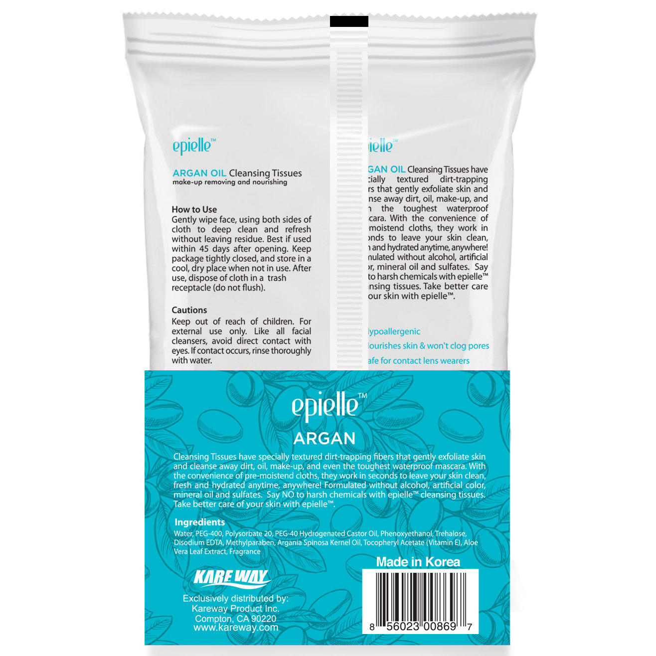 epielle Argan Oil Make-Up Remover Cleansing Tissues | 60ct