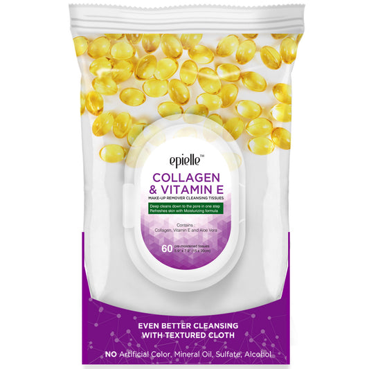 epielle Collagen & Vitamin E Make-Up Remover Cleansing Tissues | 60ct