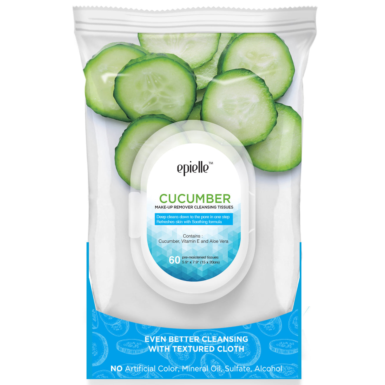 epielle Cucumber Make-Up Remover Cleansing Tissues | 60ct