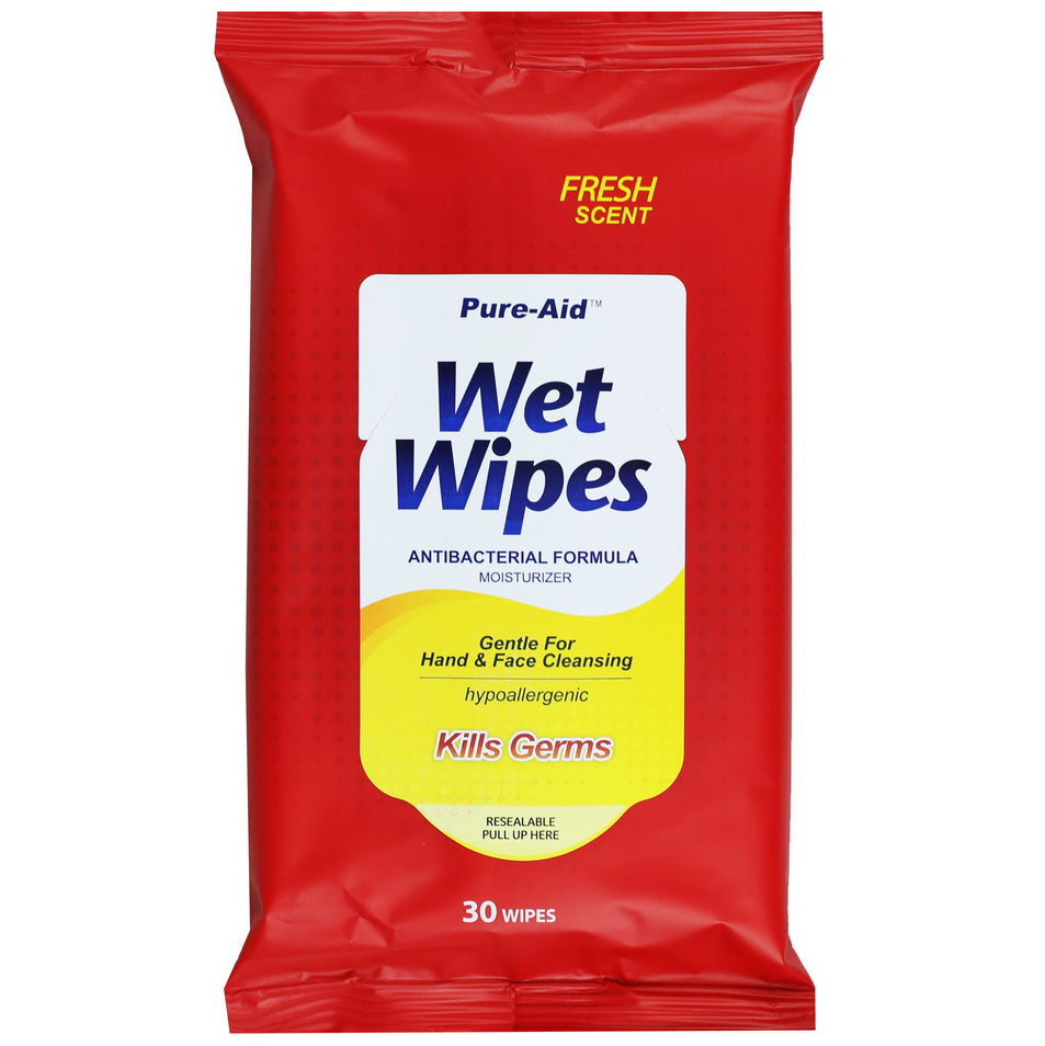 Pure-Aid Wet Wipes Cleansing Tissues | 30ct