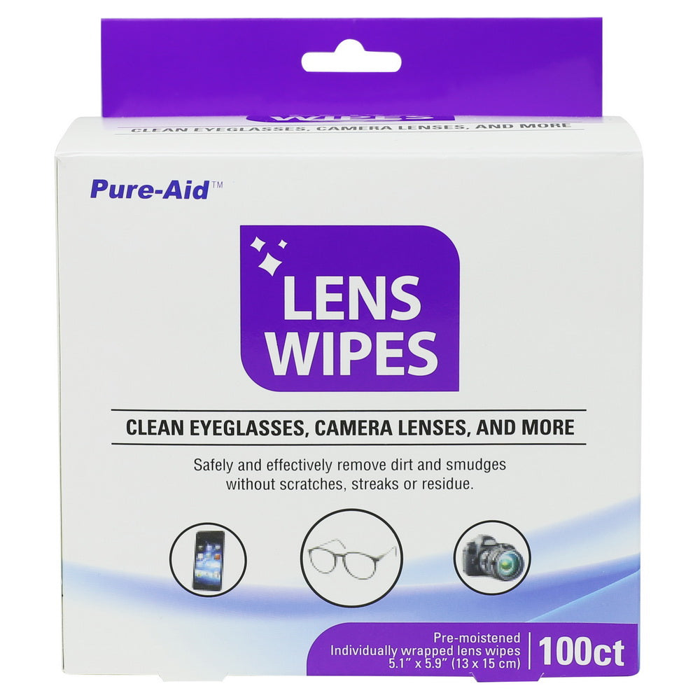 Pure-Aid Lens Wipes | 100ct