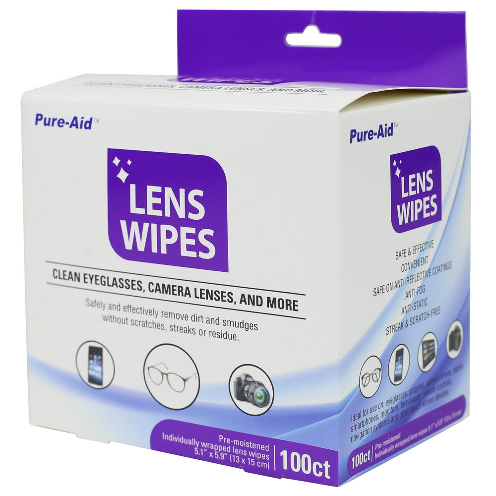 Pure-Aid Lens Wipes | 100ct